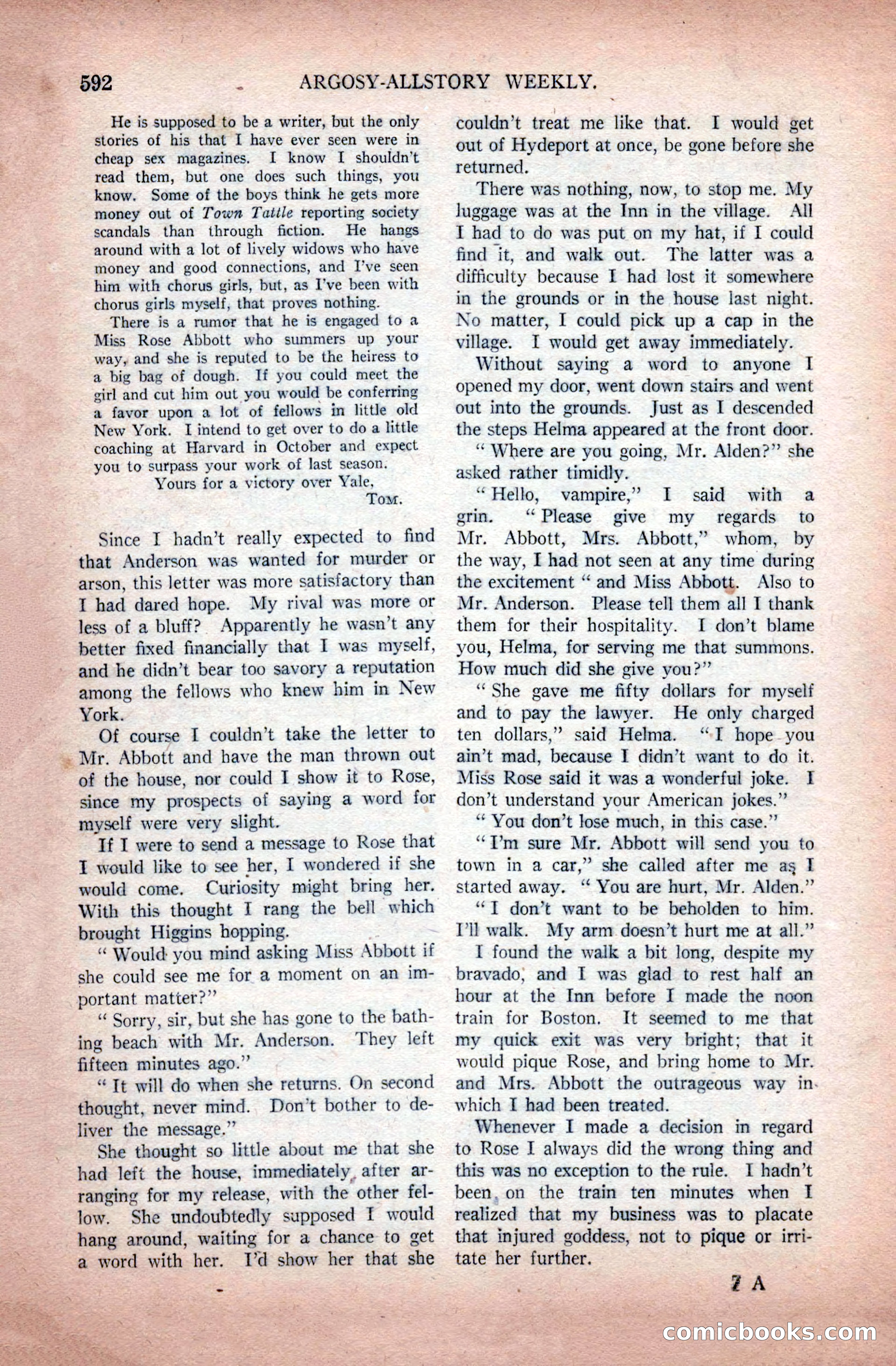 Argosy All-Story Weekly, November 28, 1925 — page 122 of 172