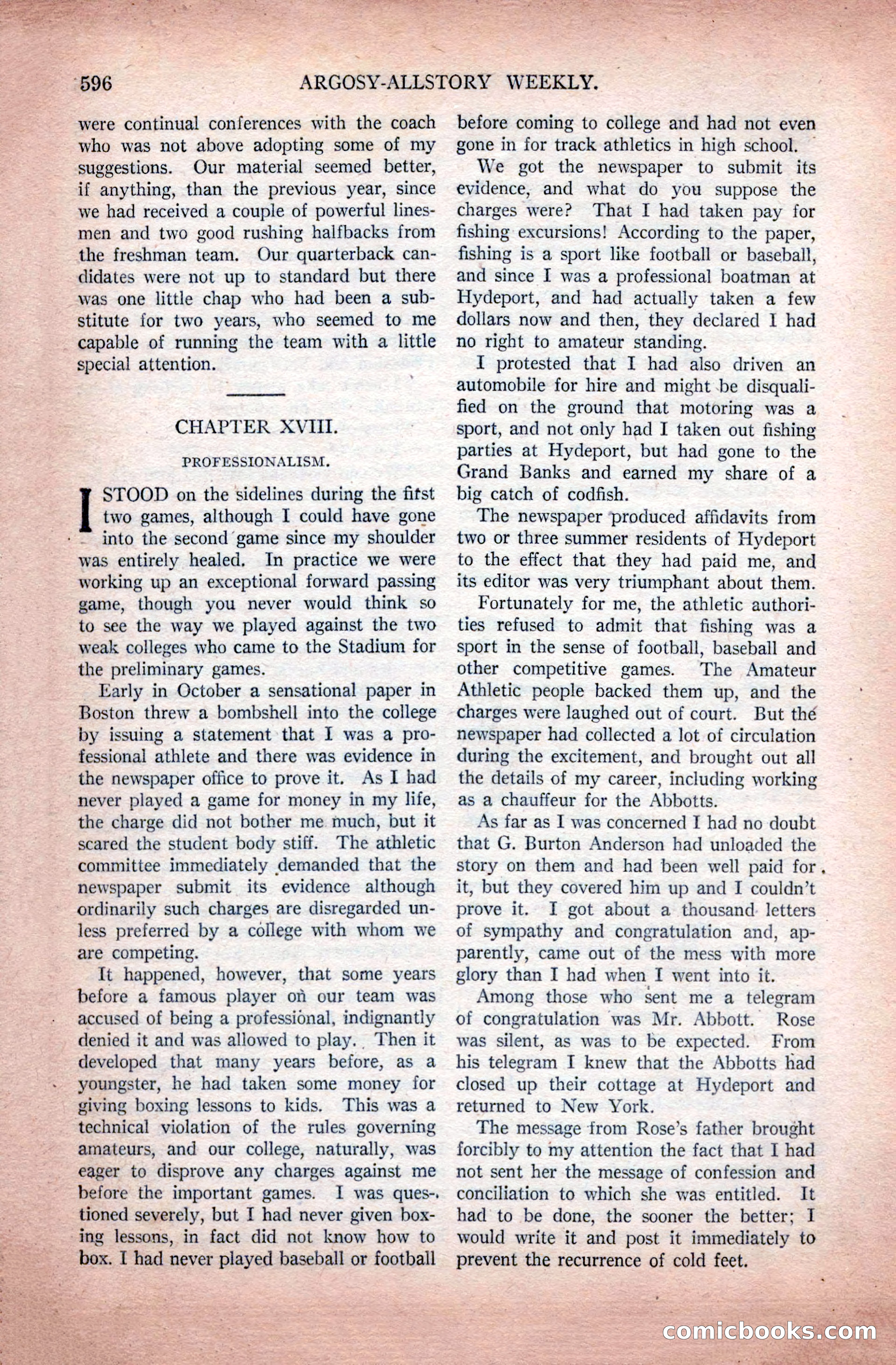 Argosy All-Story Weekly, November 28, 1925 — page 126 of 172