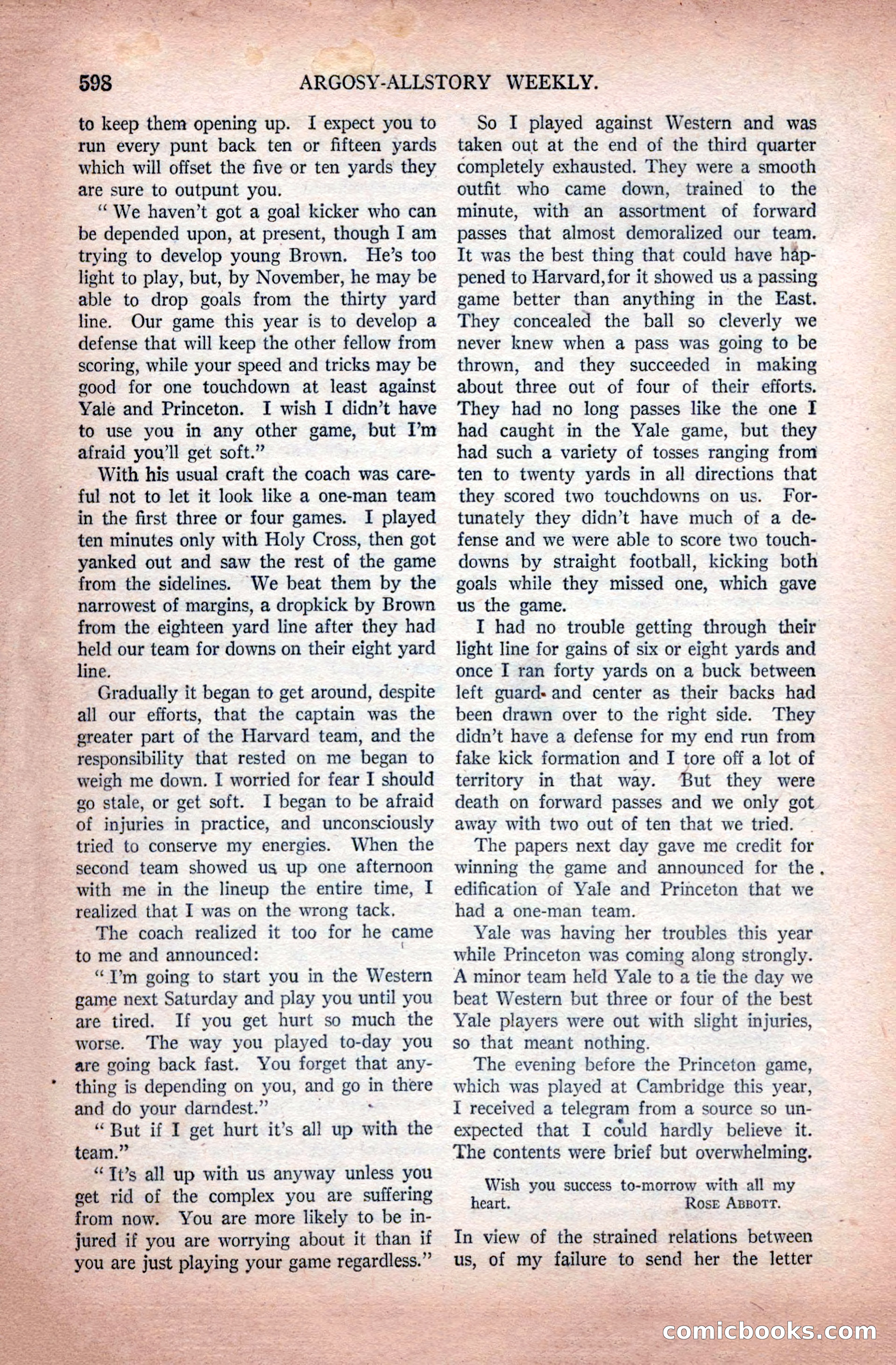 Argosy All-Story Weekly, November 28, 1925 — page 128 of 172
