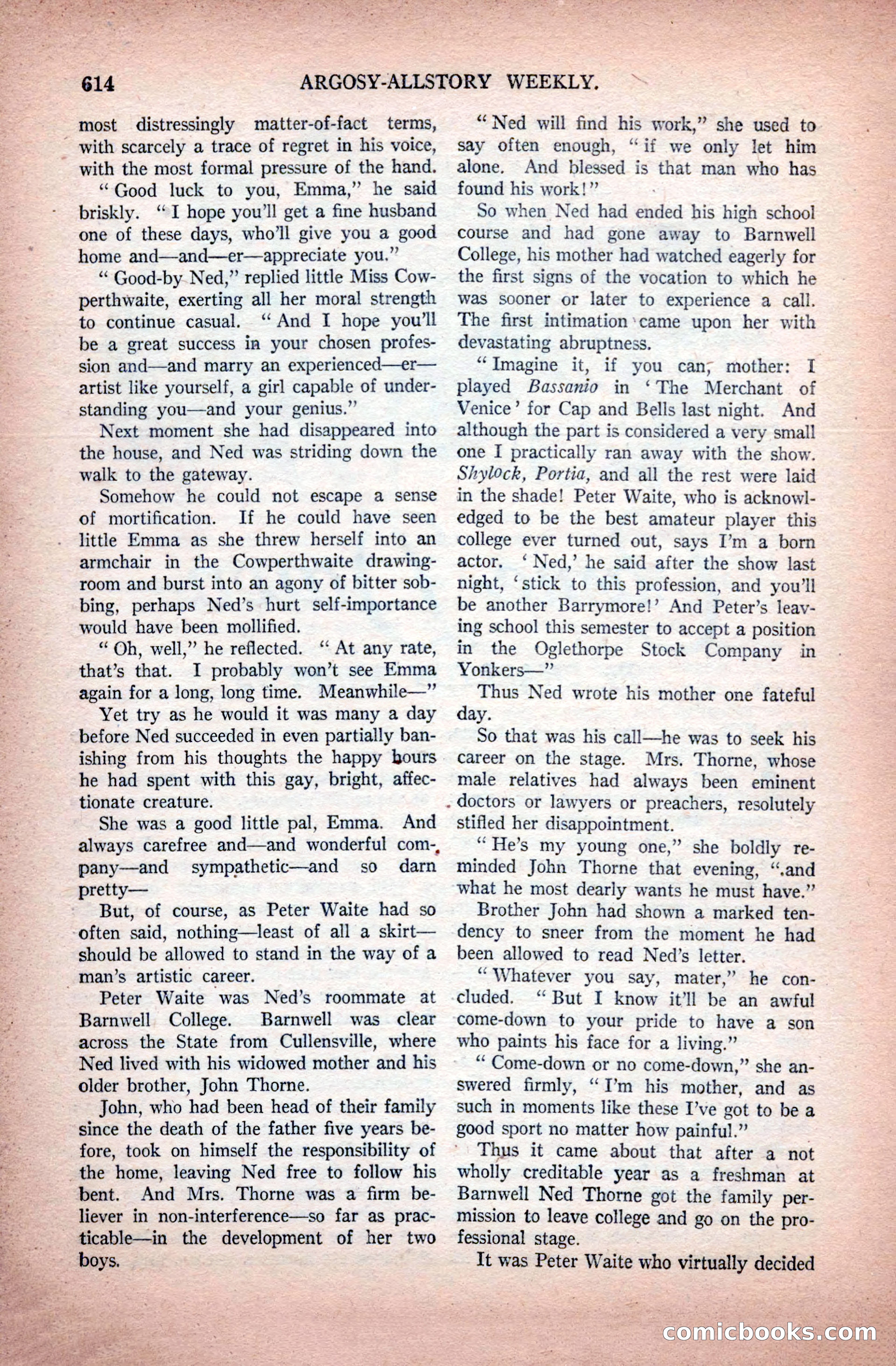Argosy All-Story Weekly, November 28, 1925 — page 144 of 172