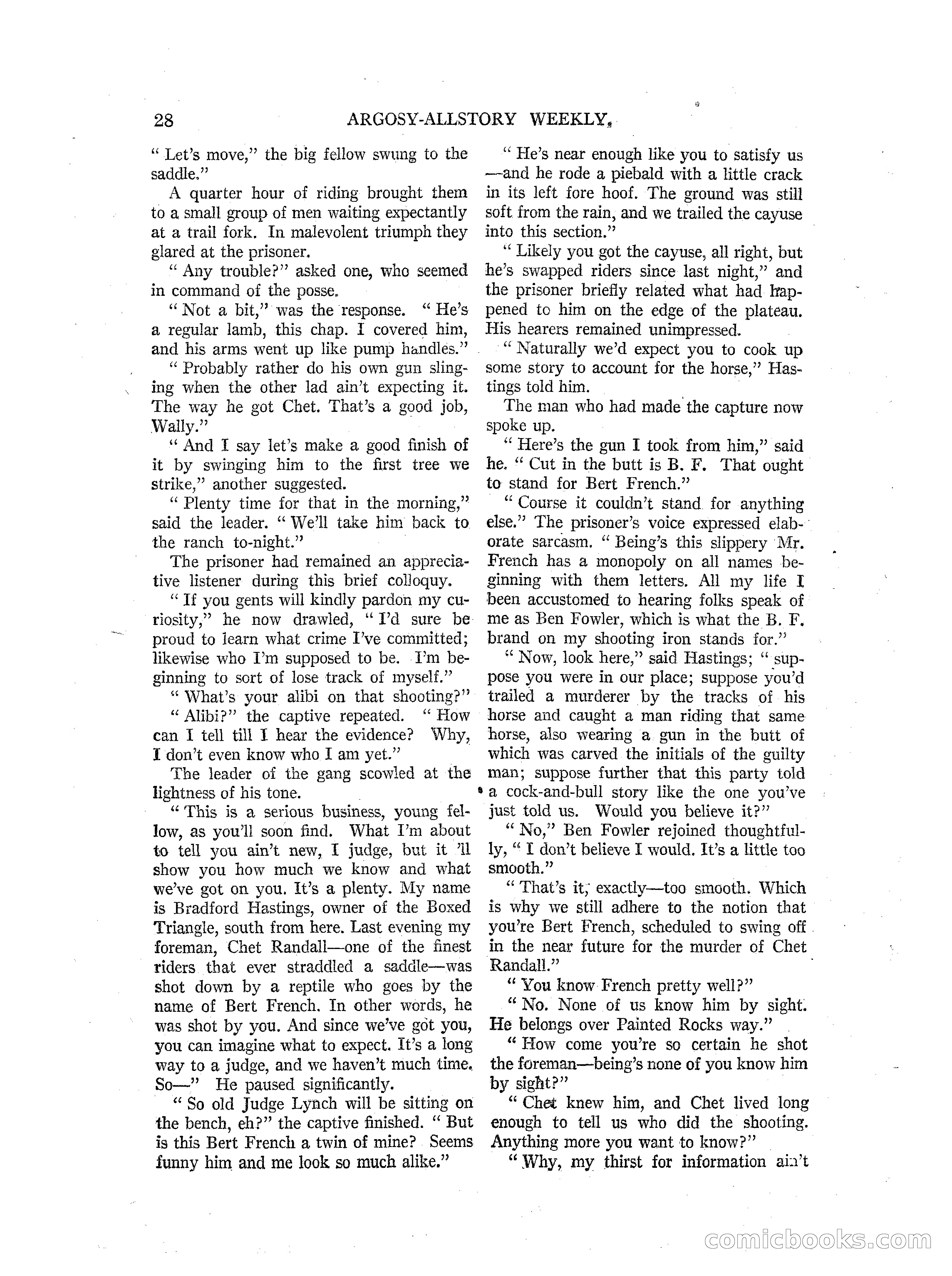 Argosy All-Story Weekly — page 30 of 164