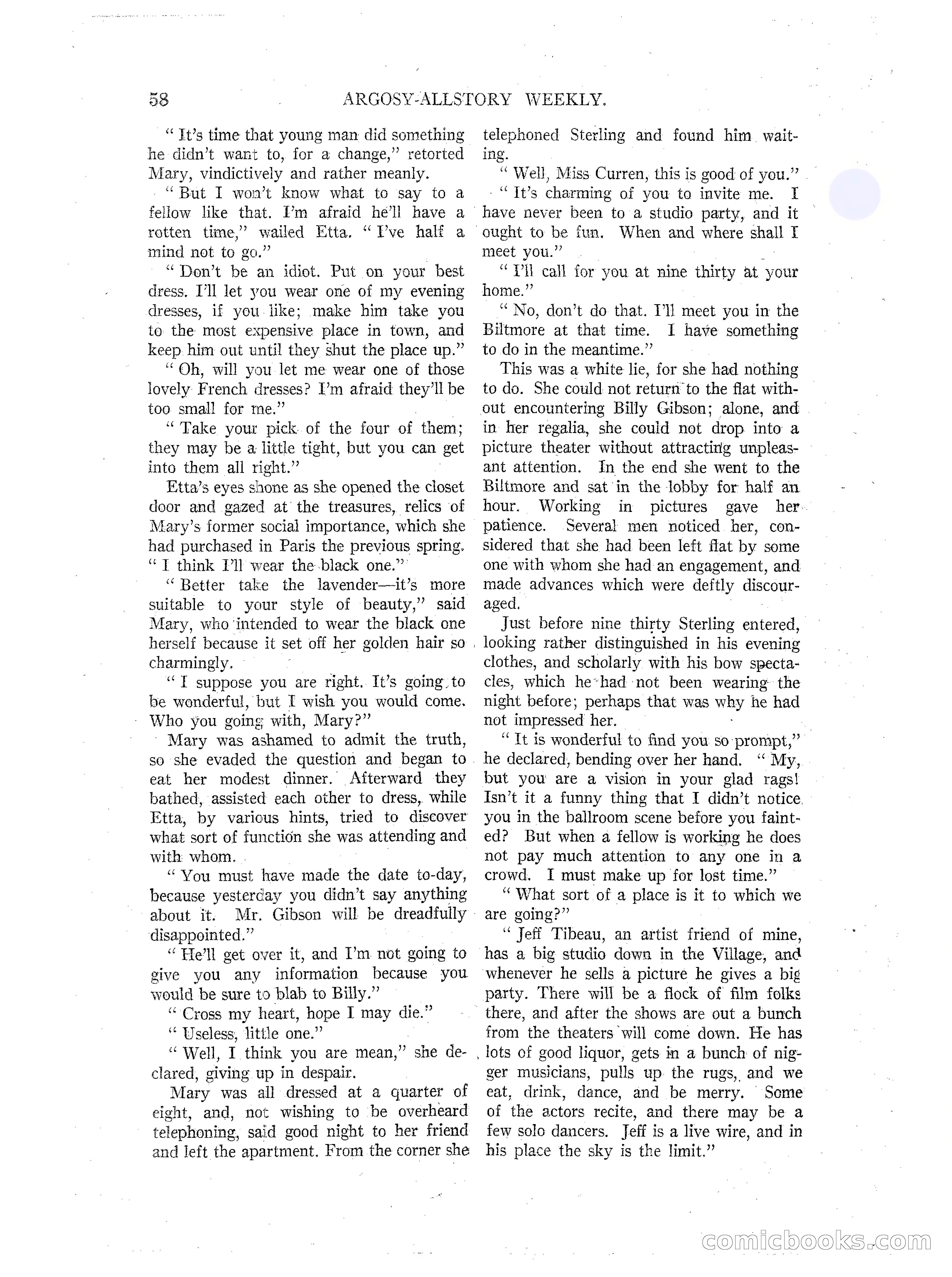Argosy All-Story Weekly — page 60 of 164