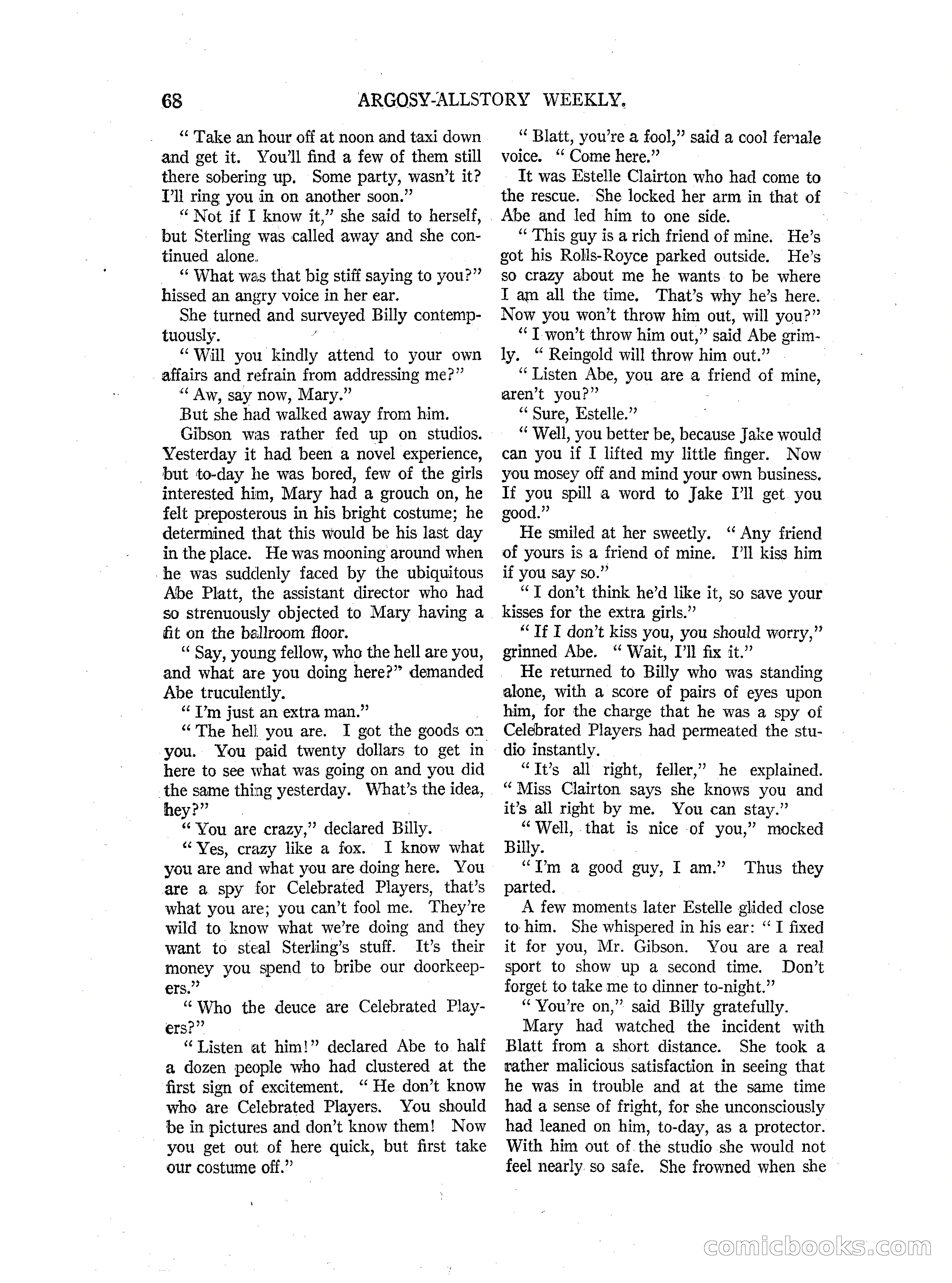 Argosy All-Story Weekly — page 70 of 164