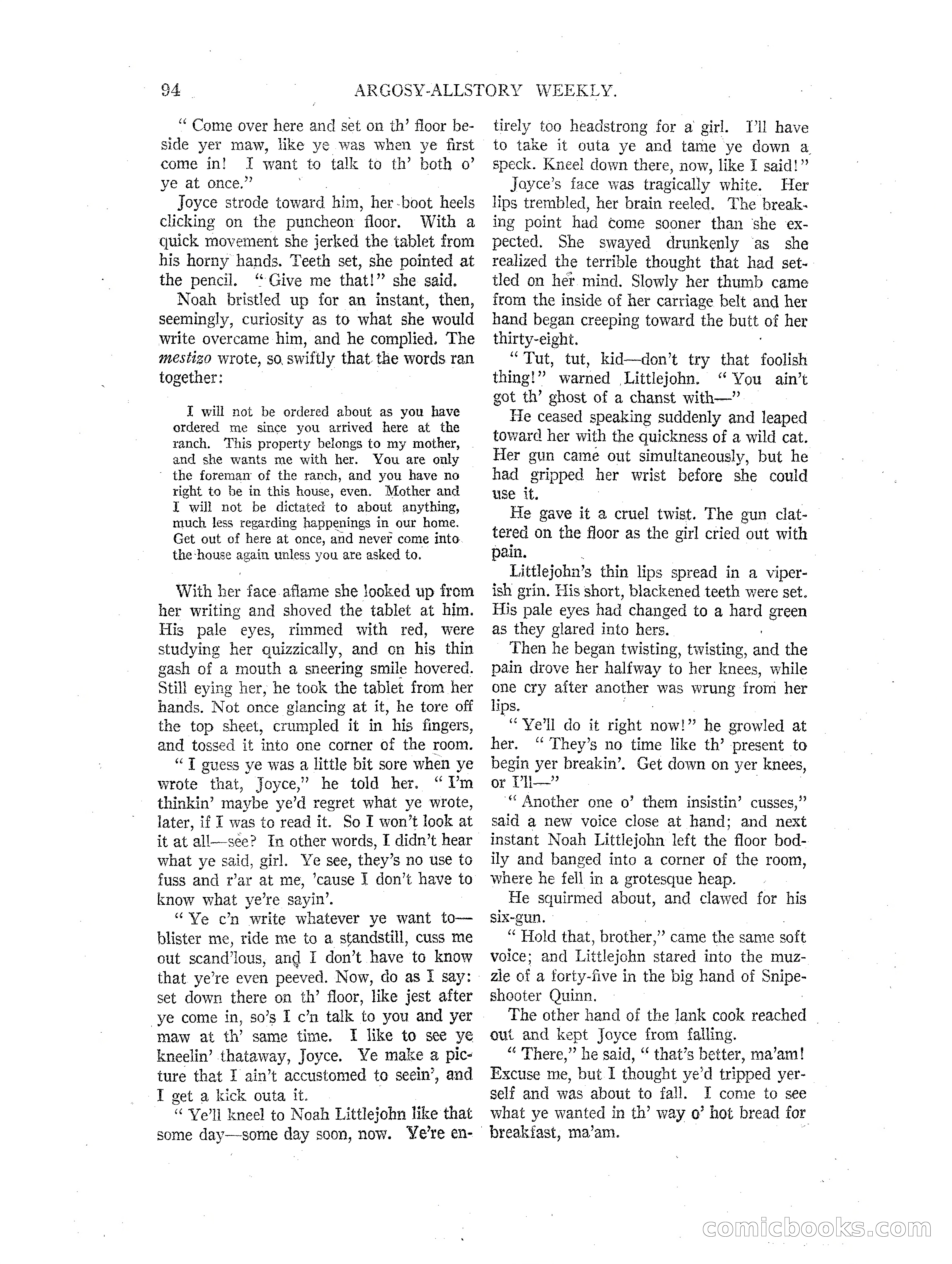 Argosy All-Story Weekly — page 96 of 164