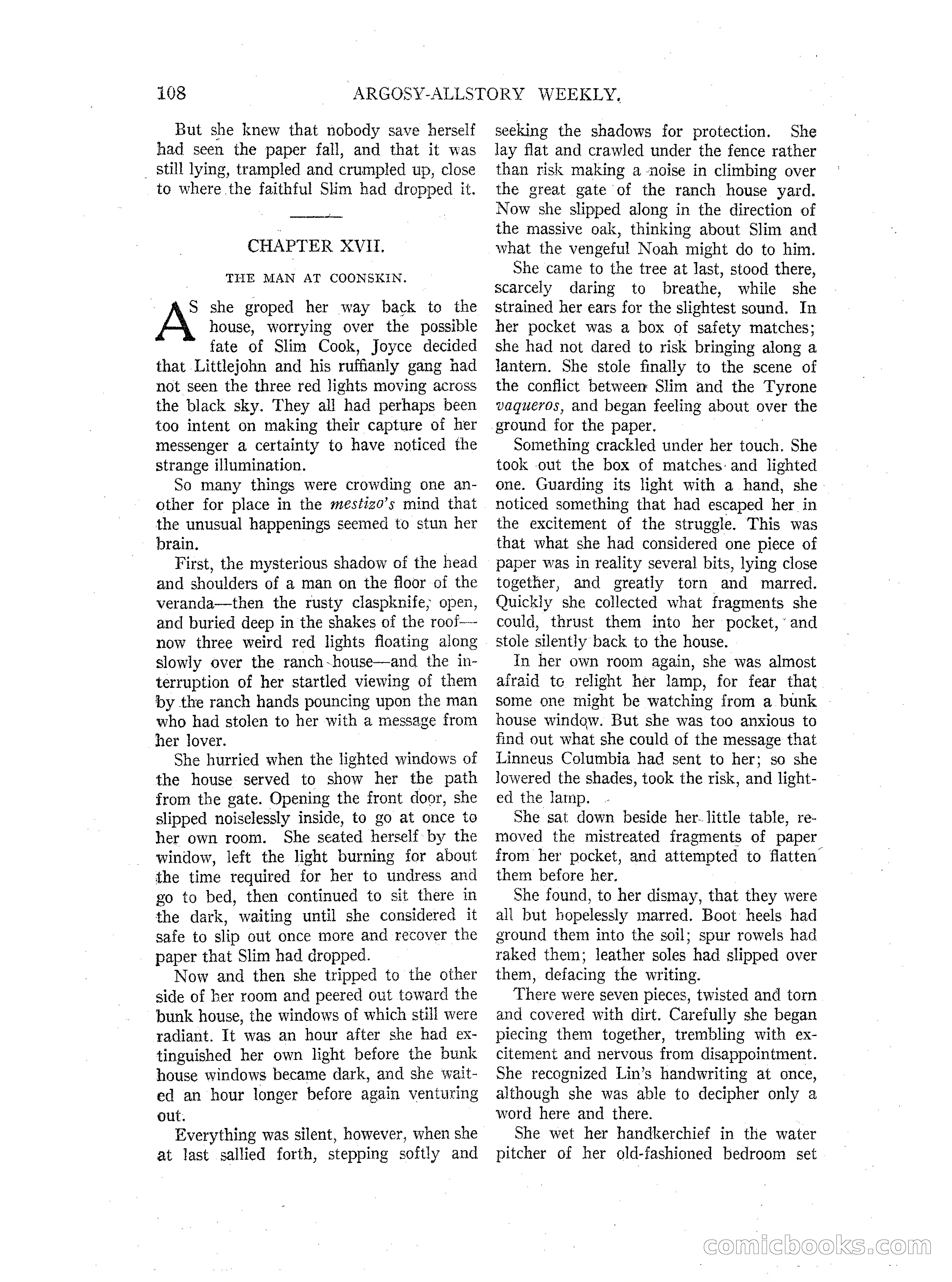 Argosy All-Story Weekly — page 110 of 164