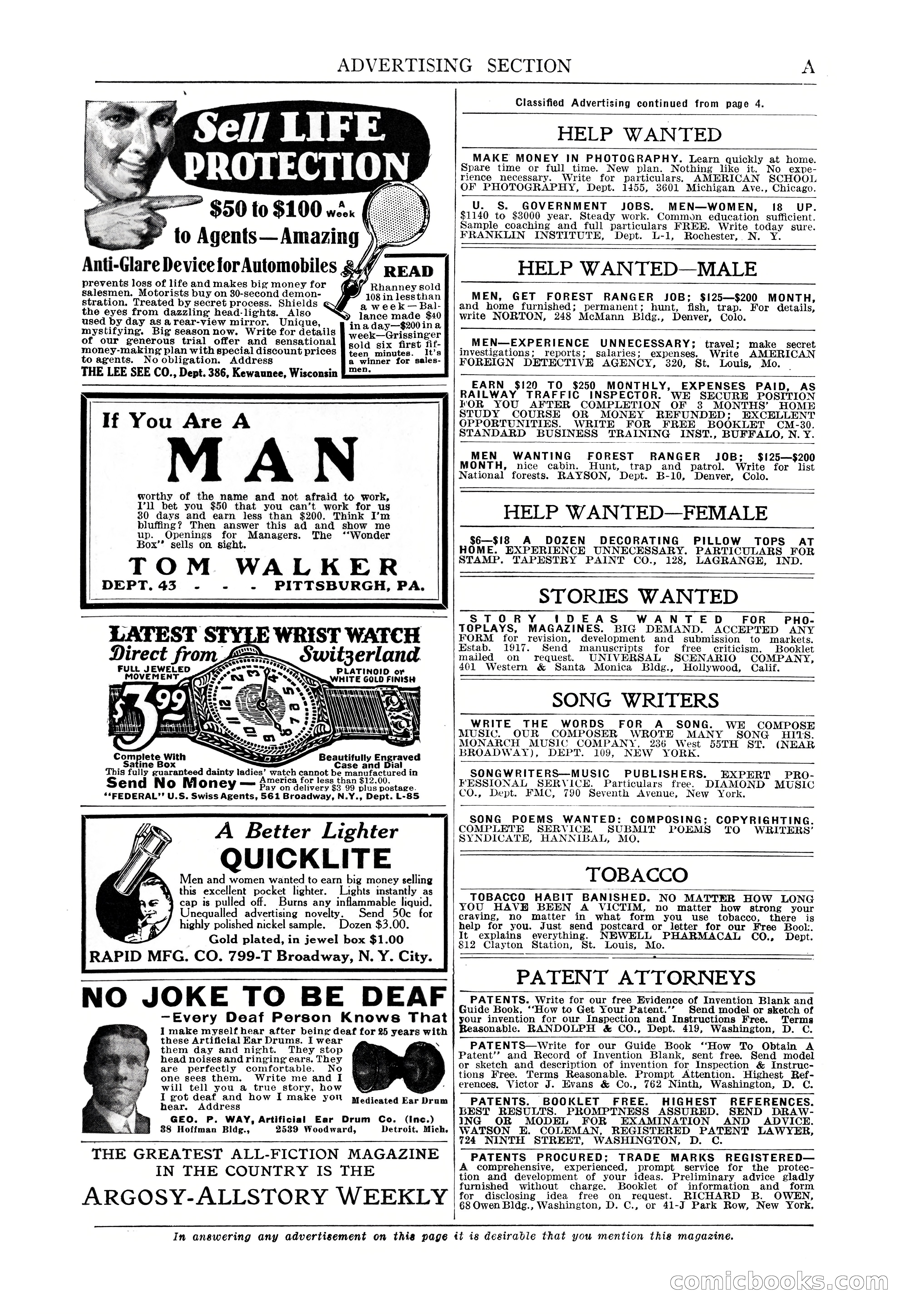 Argosy All-Story Weekly, June 4, 1927 — page 8 of 176