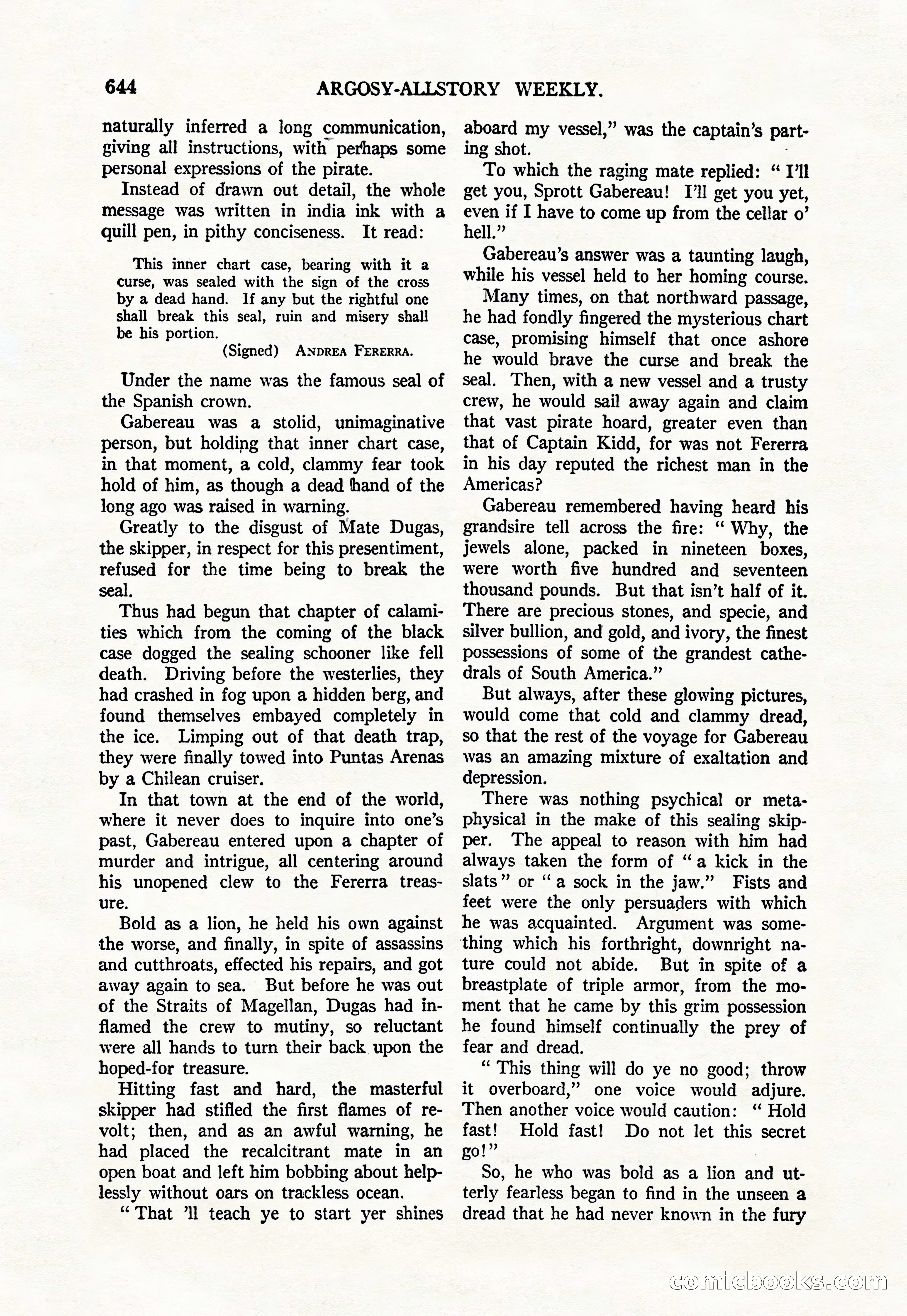 Argosy All-Story Weekly, June 4, 1927 — page 14 of 176