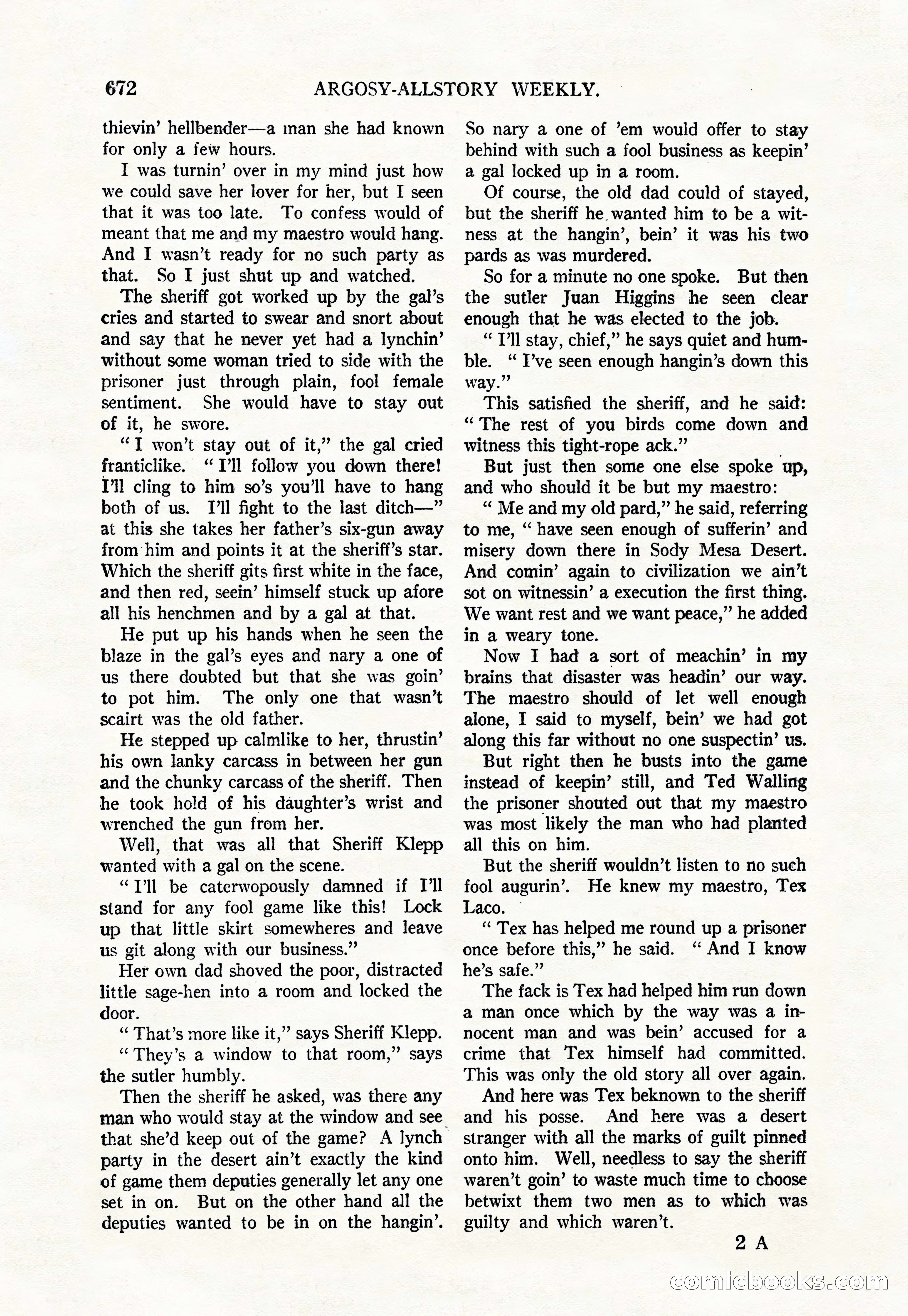 Argosy All-Story Weekly, June 4, 1927 — page 42 of 176