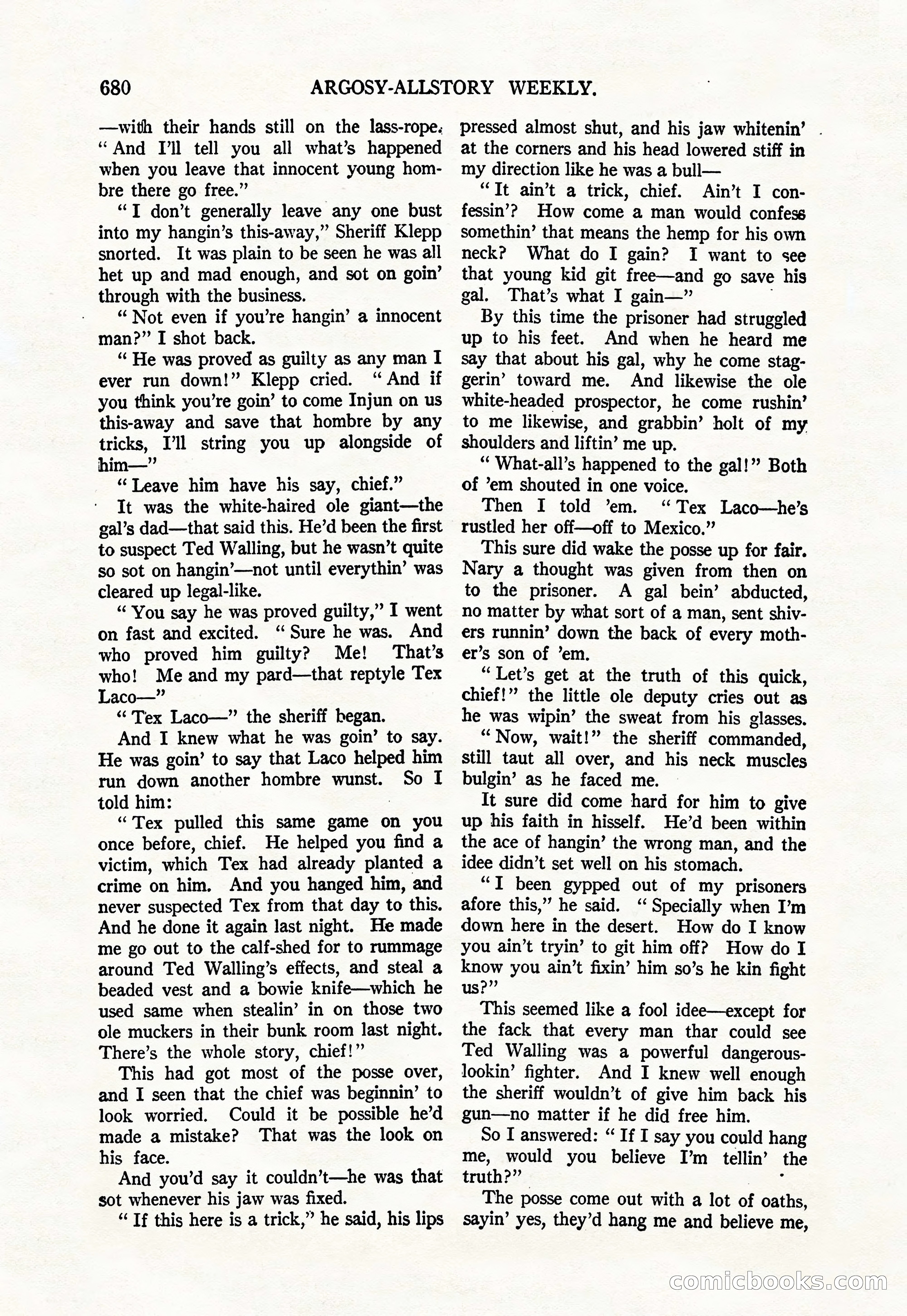 Argosy All-Story Weekly, June 4, 1927 — page 50 of 176