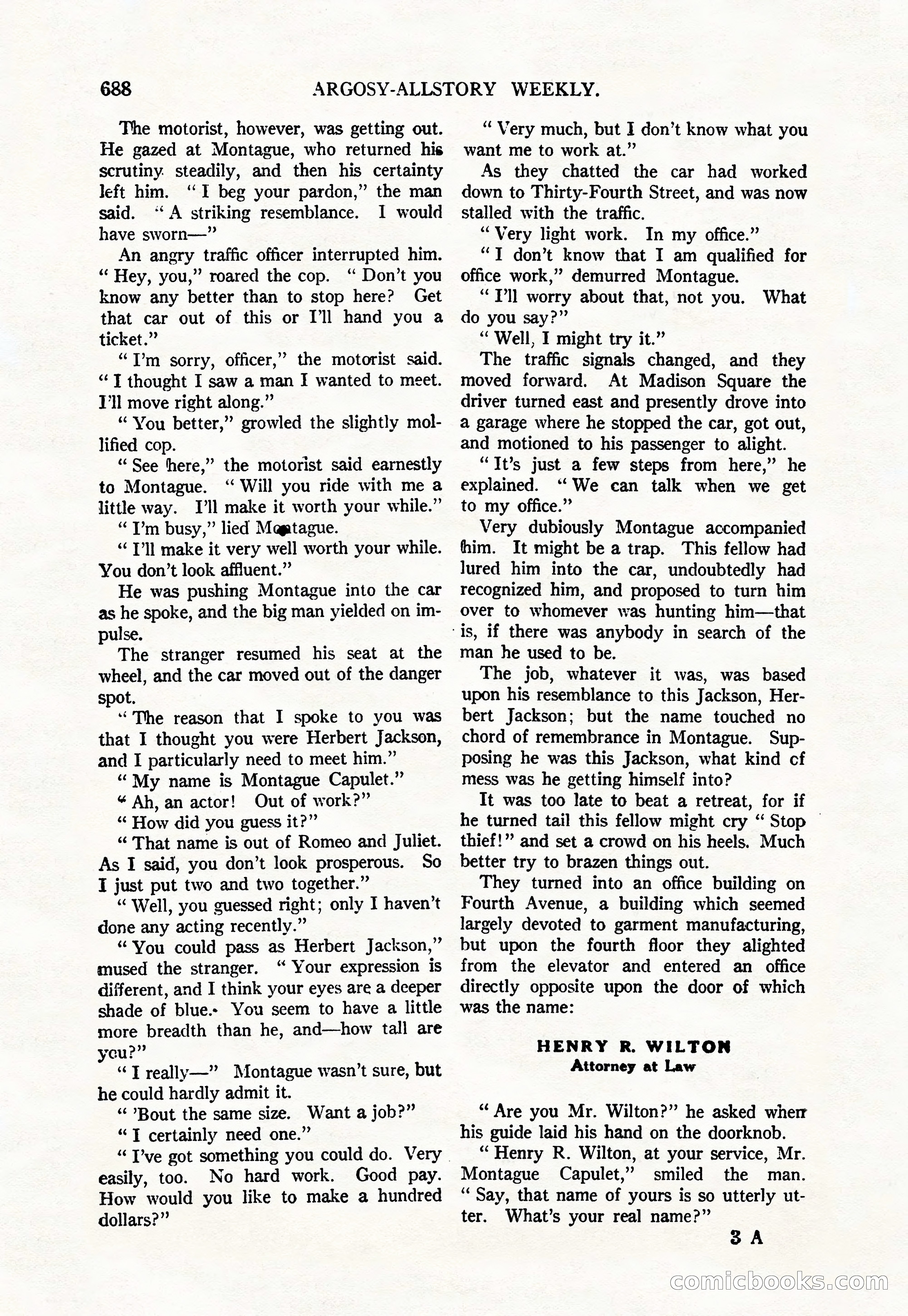Argosy All-Story Weekly, June 4, 1927 — page 58 of 176