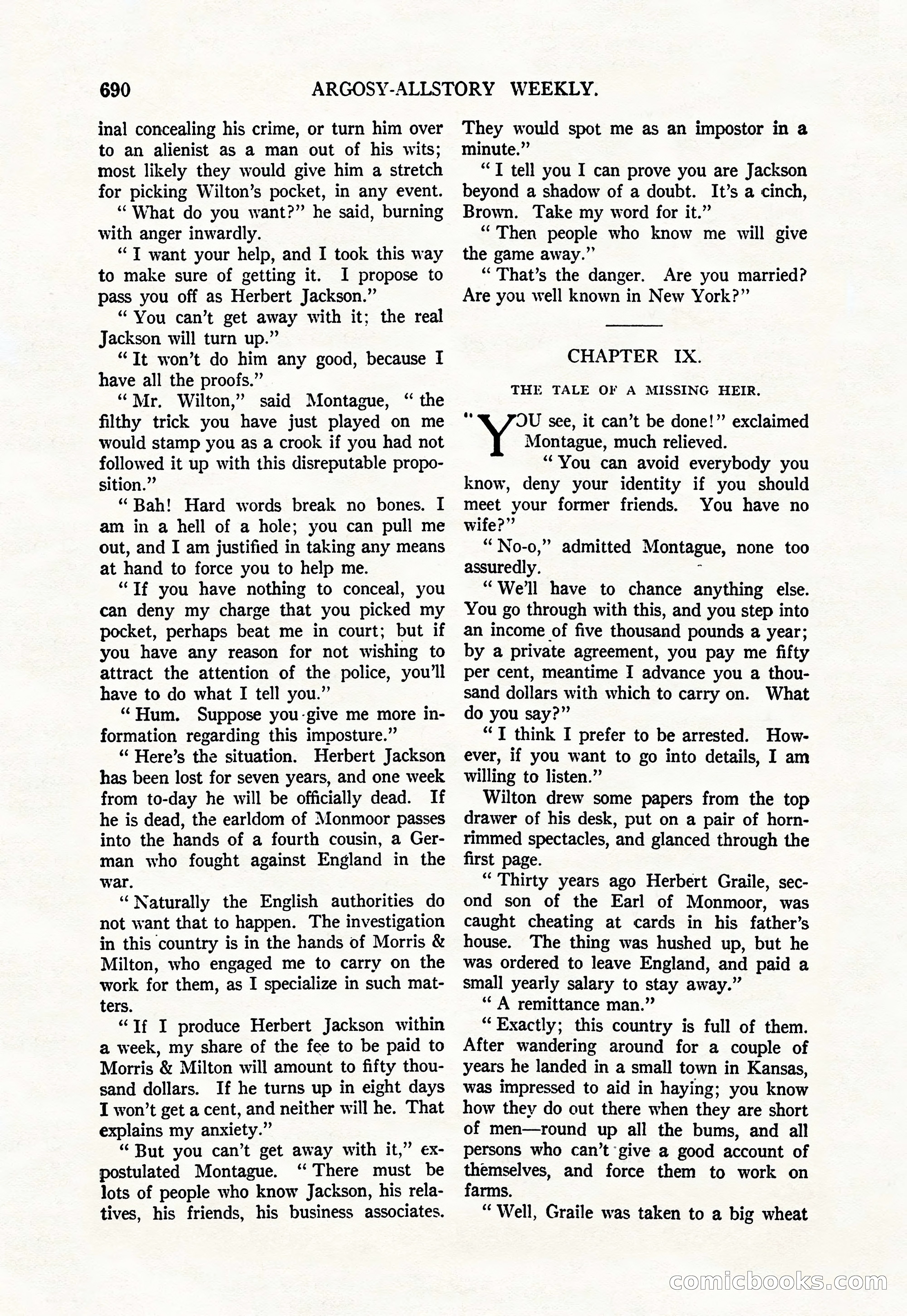 Argosy All-Story Weekly, June 4, 1927 — page 60 of 176