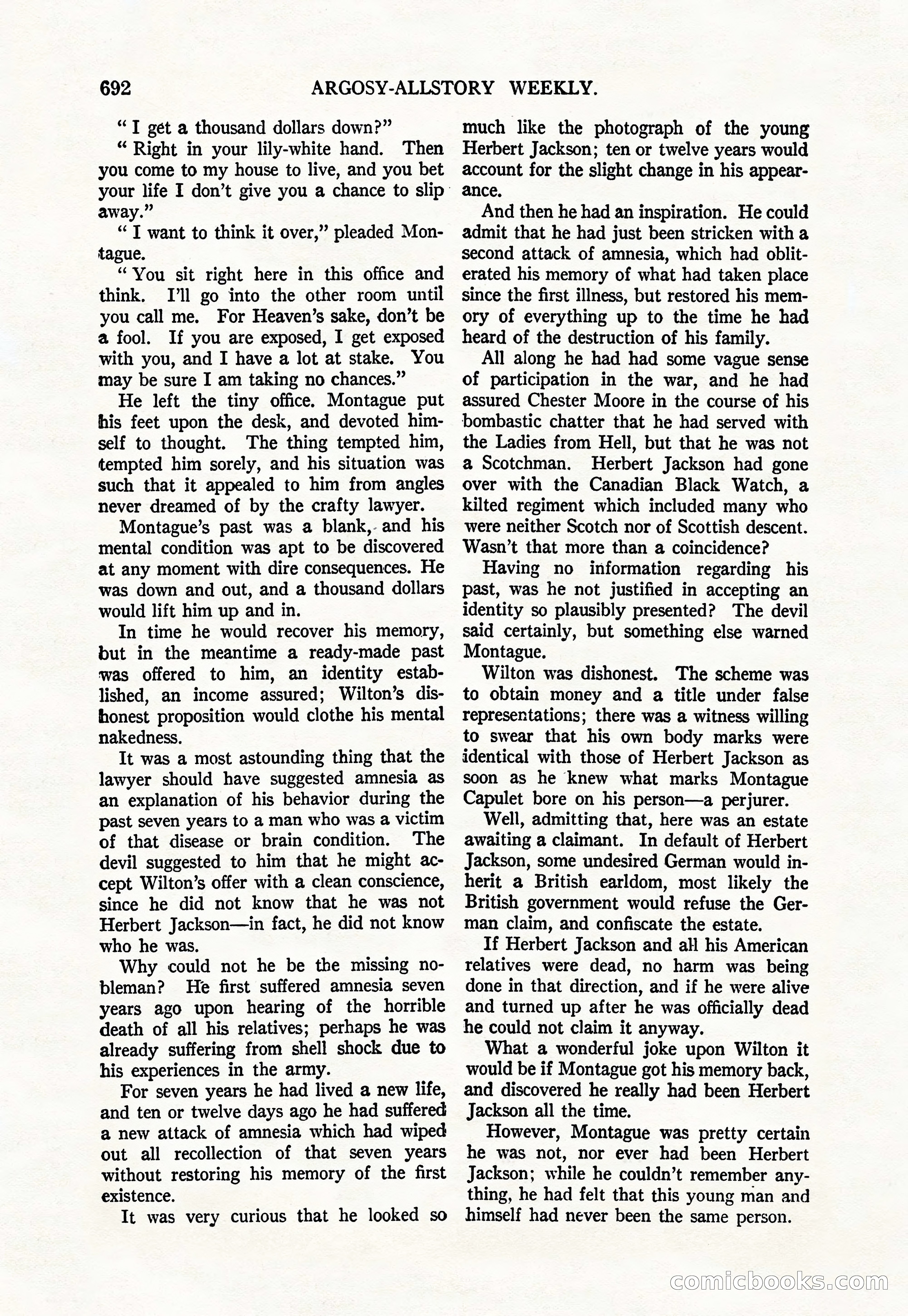 Argosy All-Story Weekly, June 4, 1927 — page 62 of 176