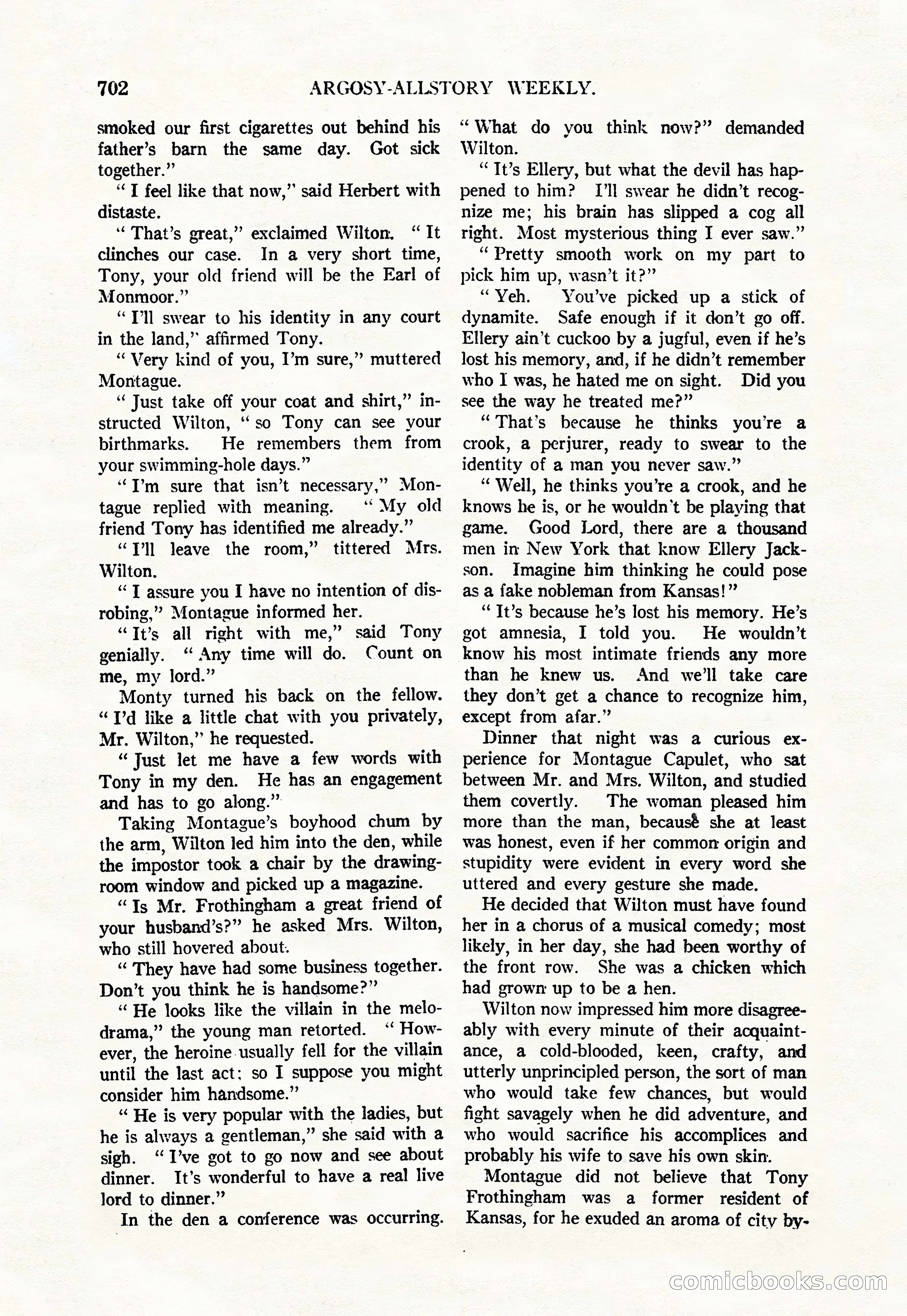 Argosy All-Story Weekly, June 4, 1927 — page 72 of 176