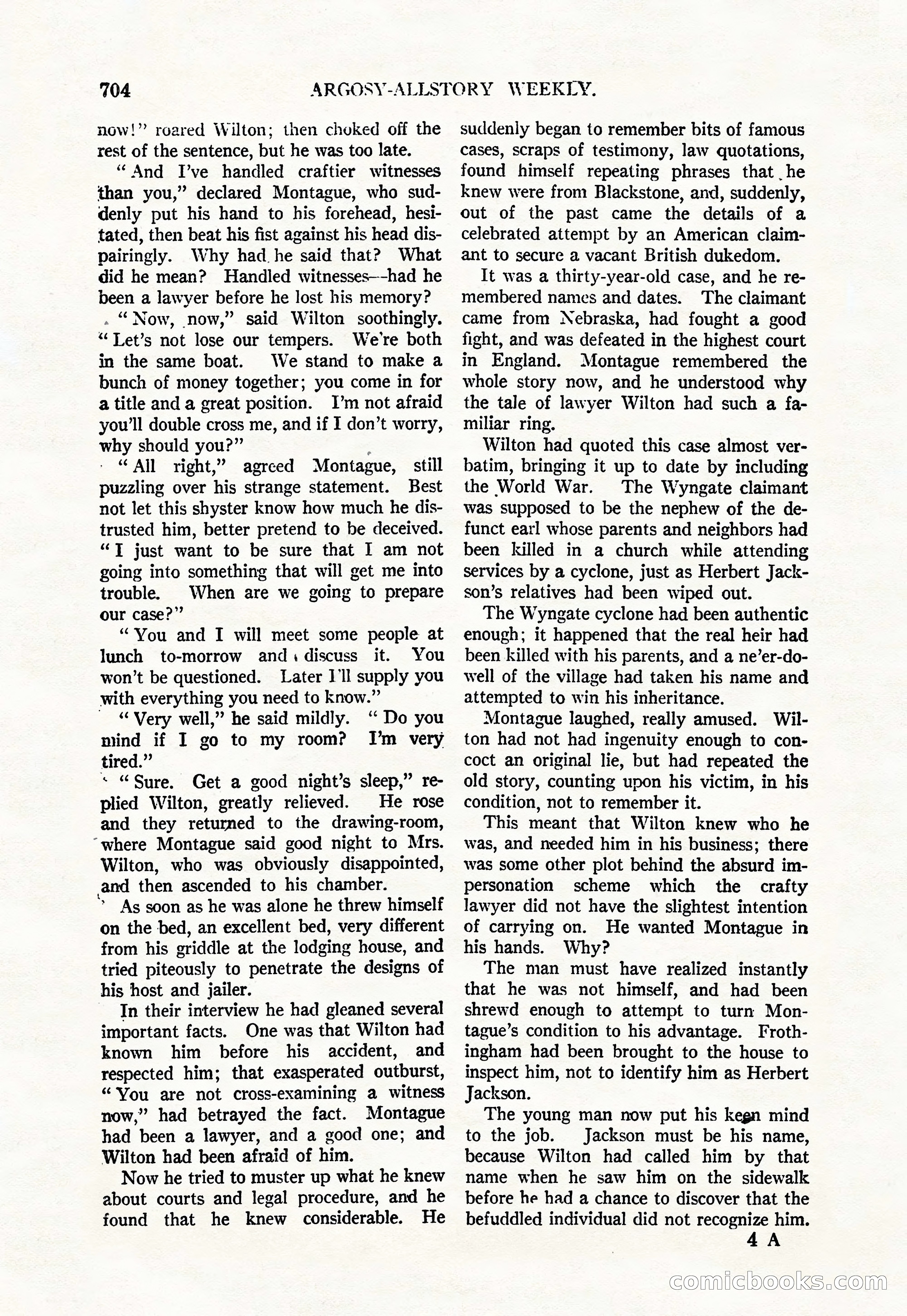 Argosy All-Story Weekly, June 4, 1927 — page 74 of 176