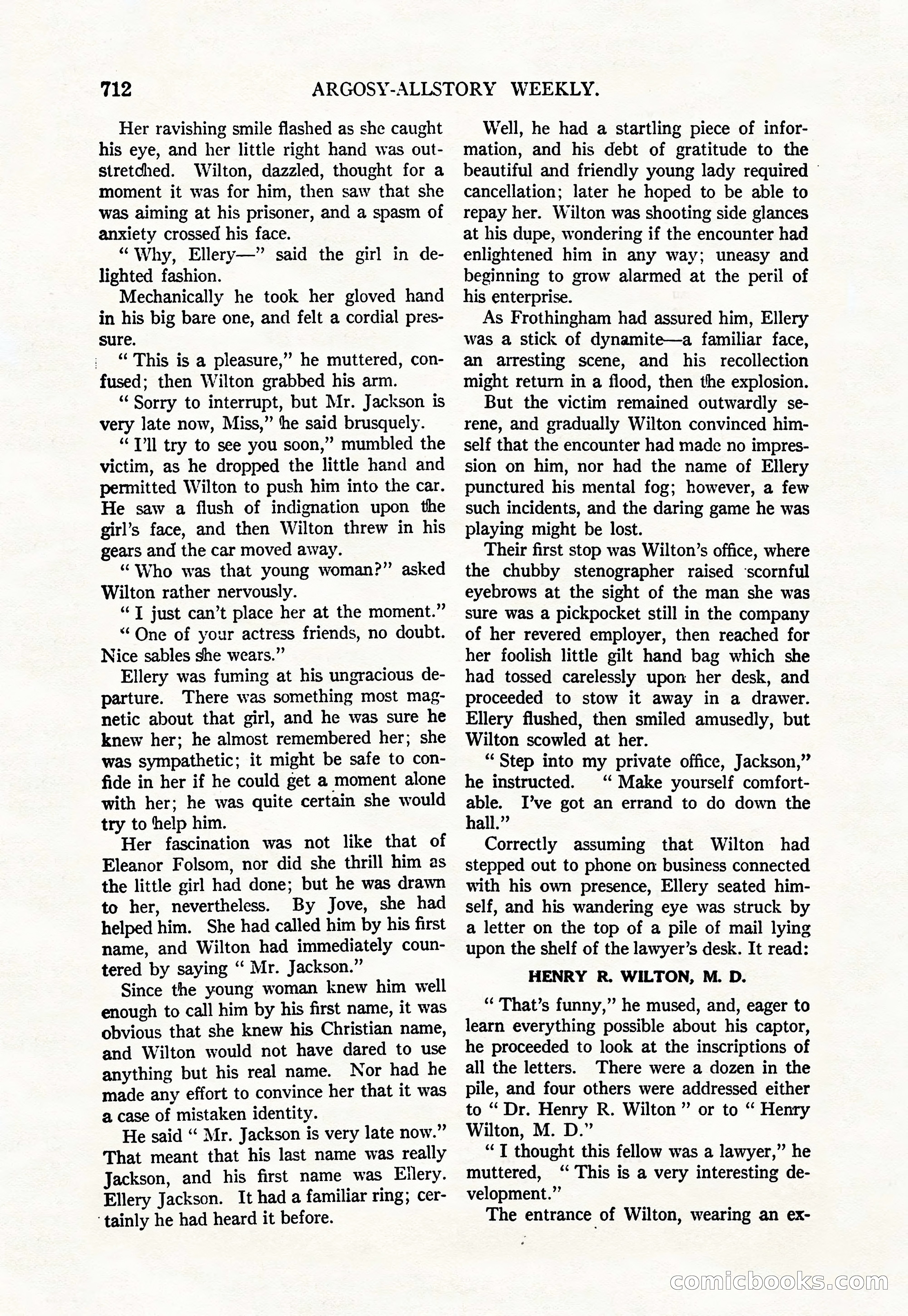 Argosy All-Story Weekly, June 4, 1927 — page 82 of 176
