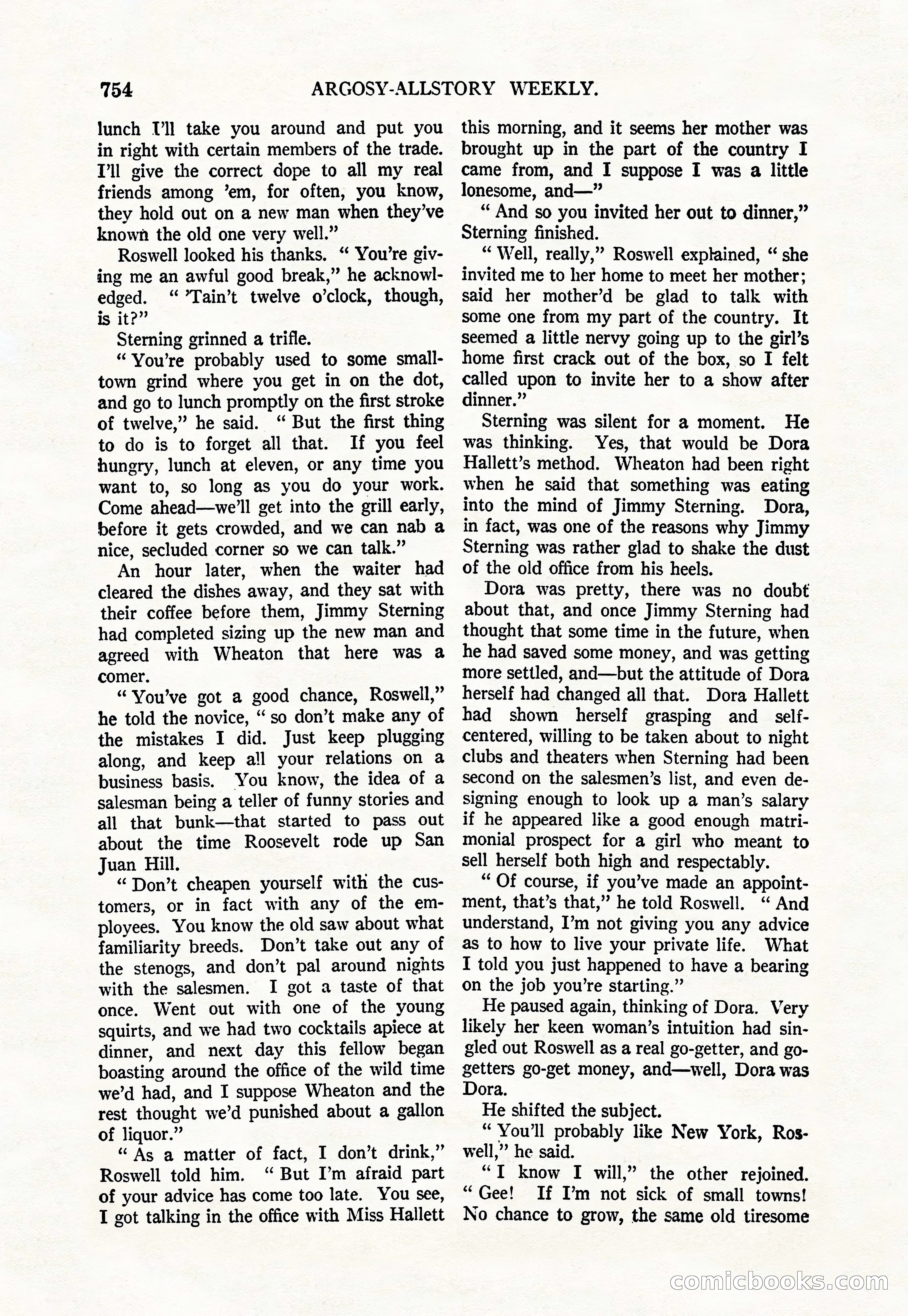 Argosy All-Story Weekly, June 4, 1927 — page 124 of 176