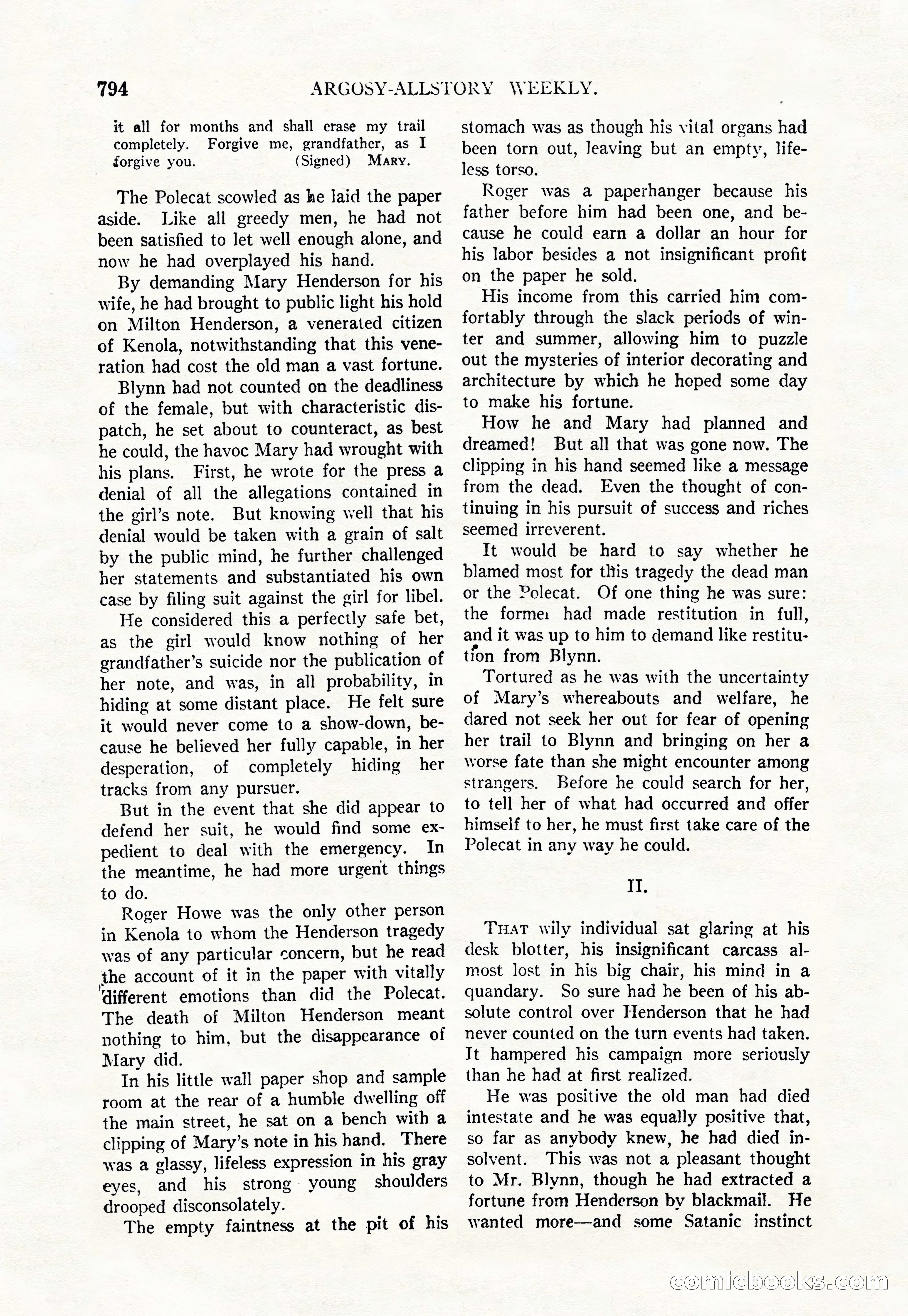 Argosy All-Story Weekly, June 4, 1927 — page 164 of 176
