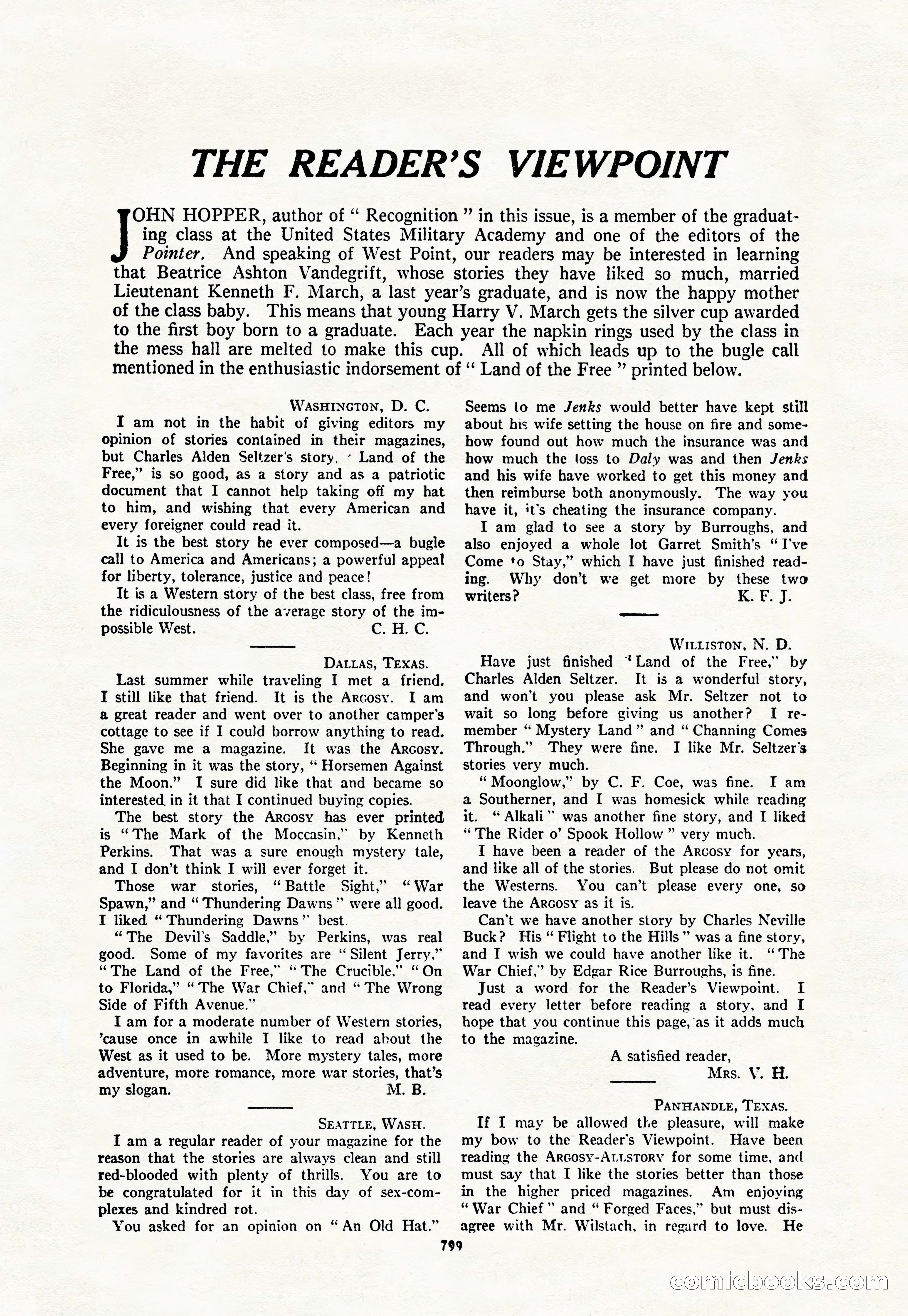 Argosy All-Story Weekly, June 4, 1927 — page 169 of 176