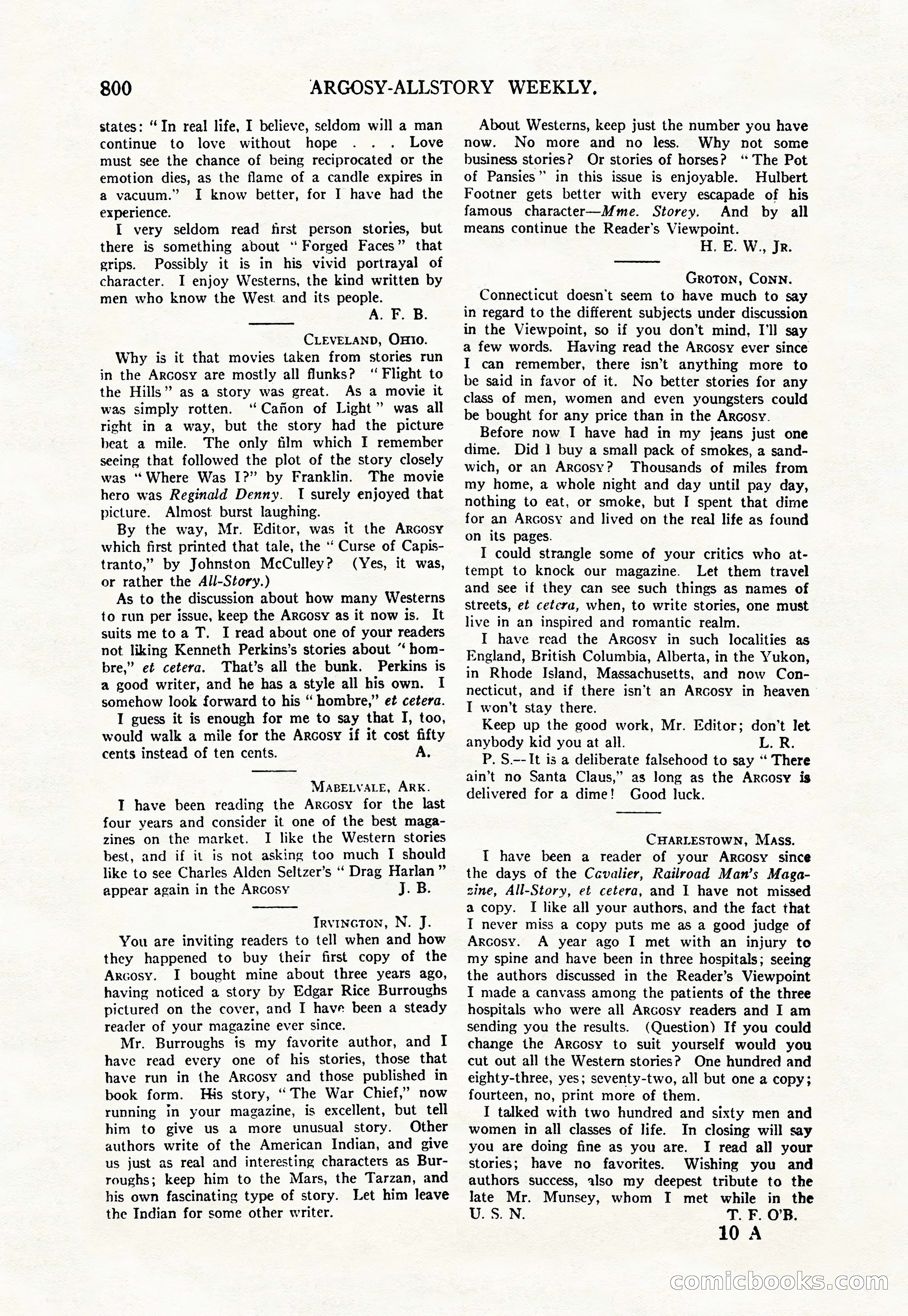 Argosy All-Story Weekly, June 4, 1927 — page 170 of 176