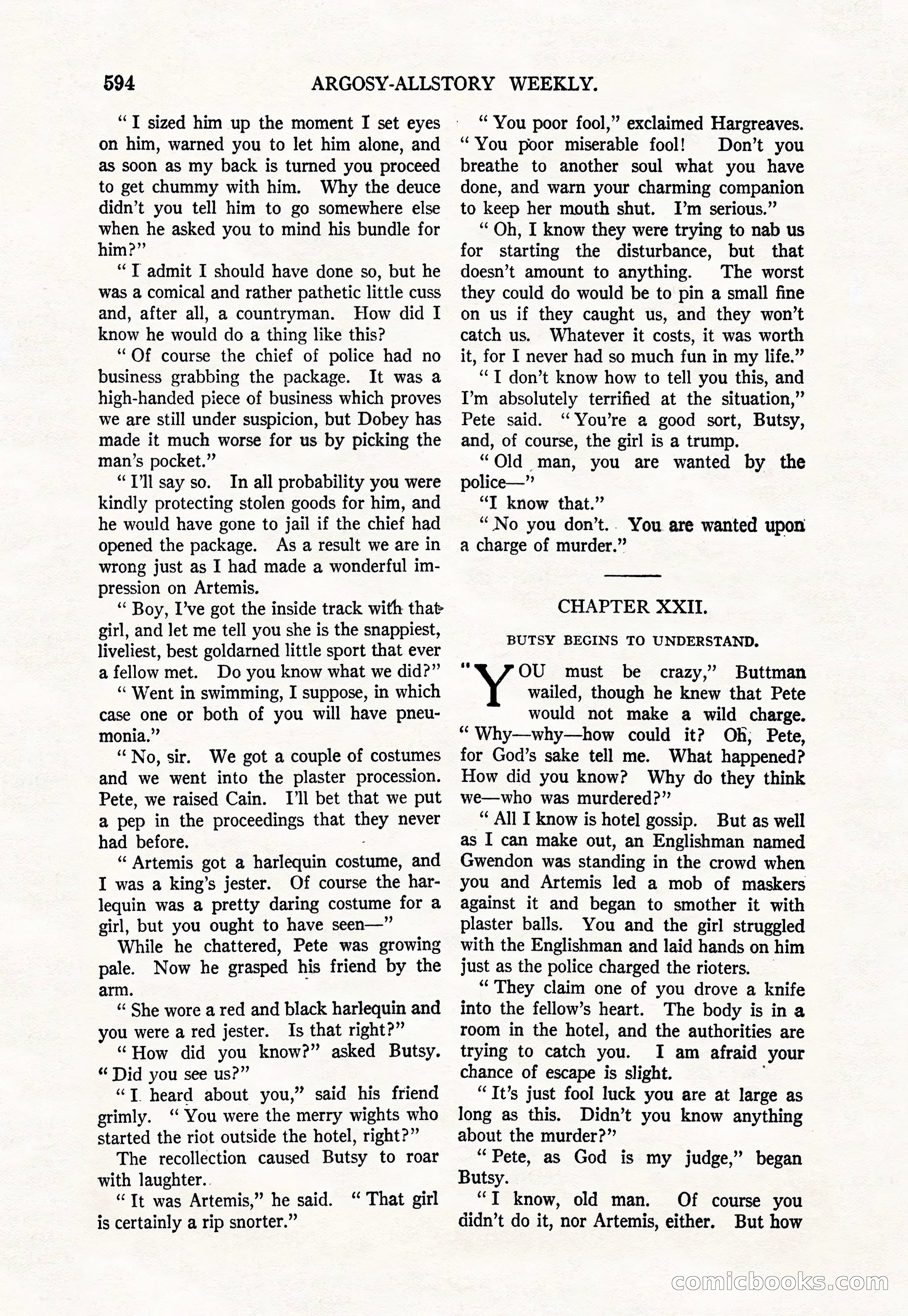 Argosy All-Story Weekly, March 17, 1928 — page 116 of 164