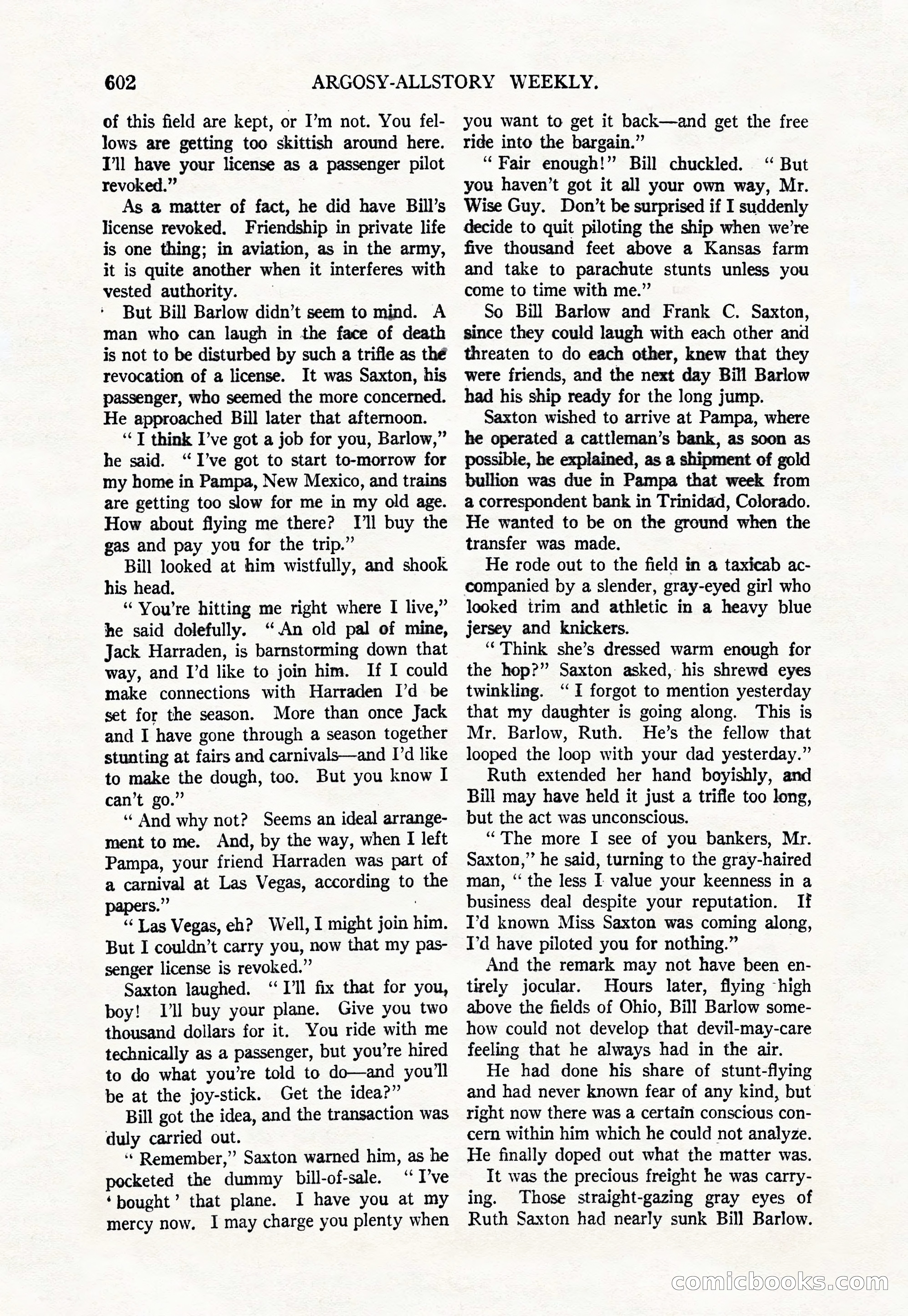 Argosy All-Story Weekly, March 17, 1928 — page 124 of 164