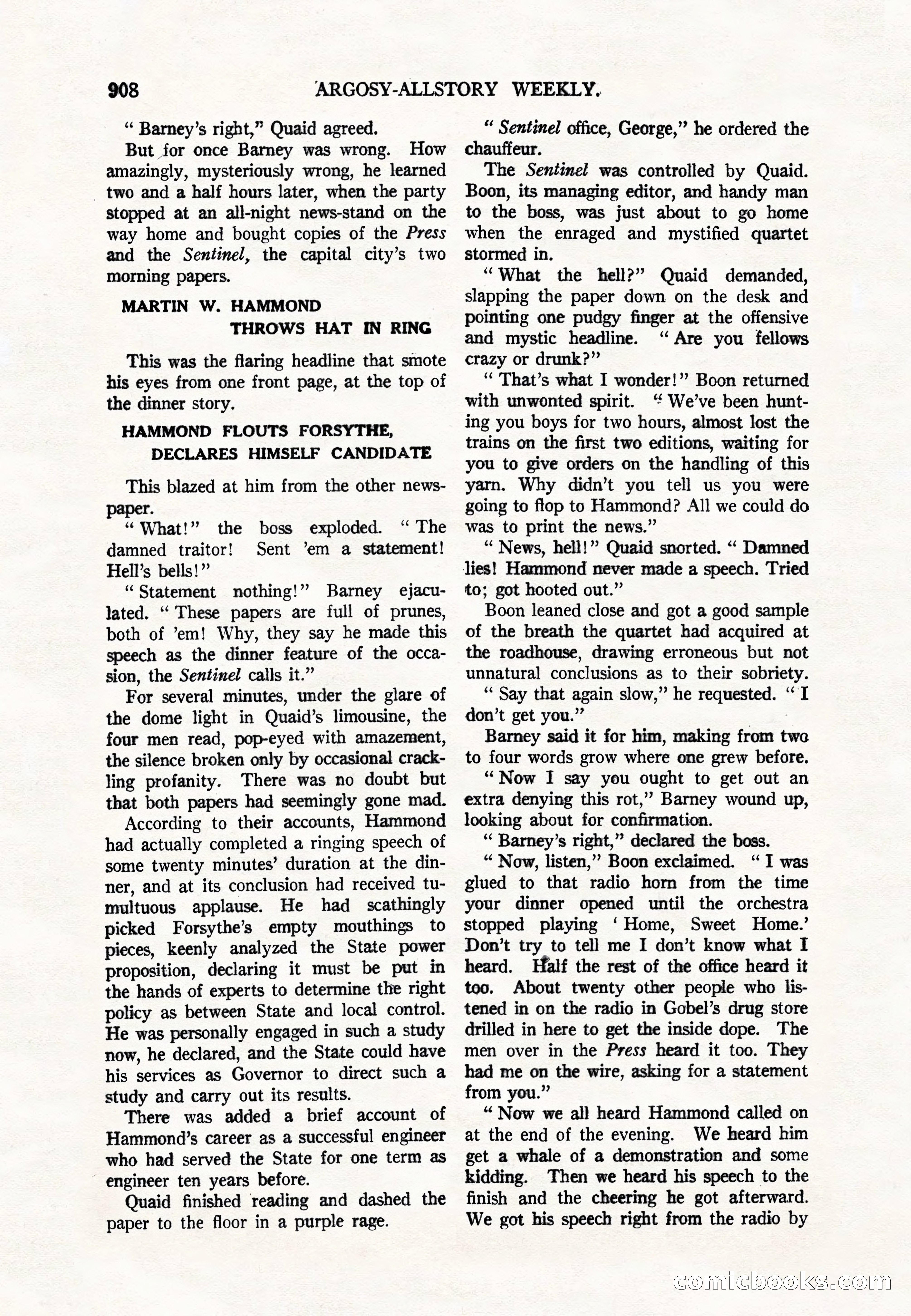 Argosy All-Story Weekly — page 110 of 164
