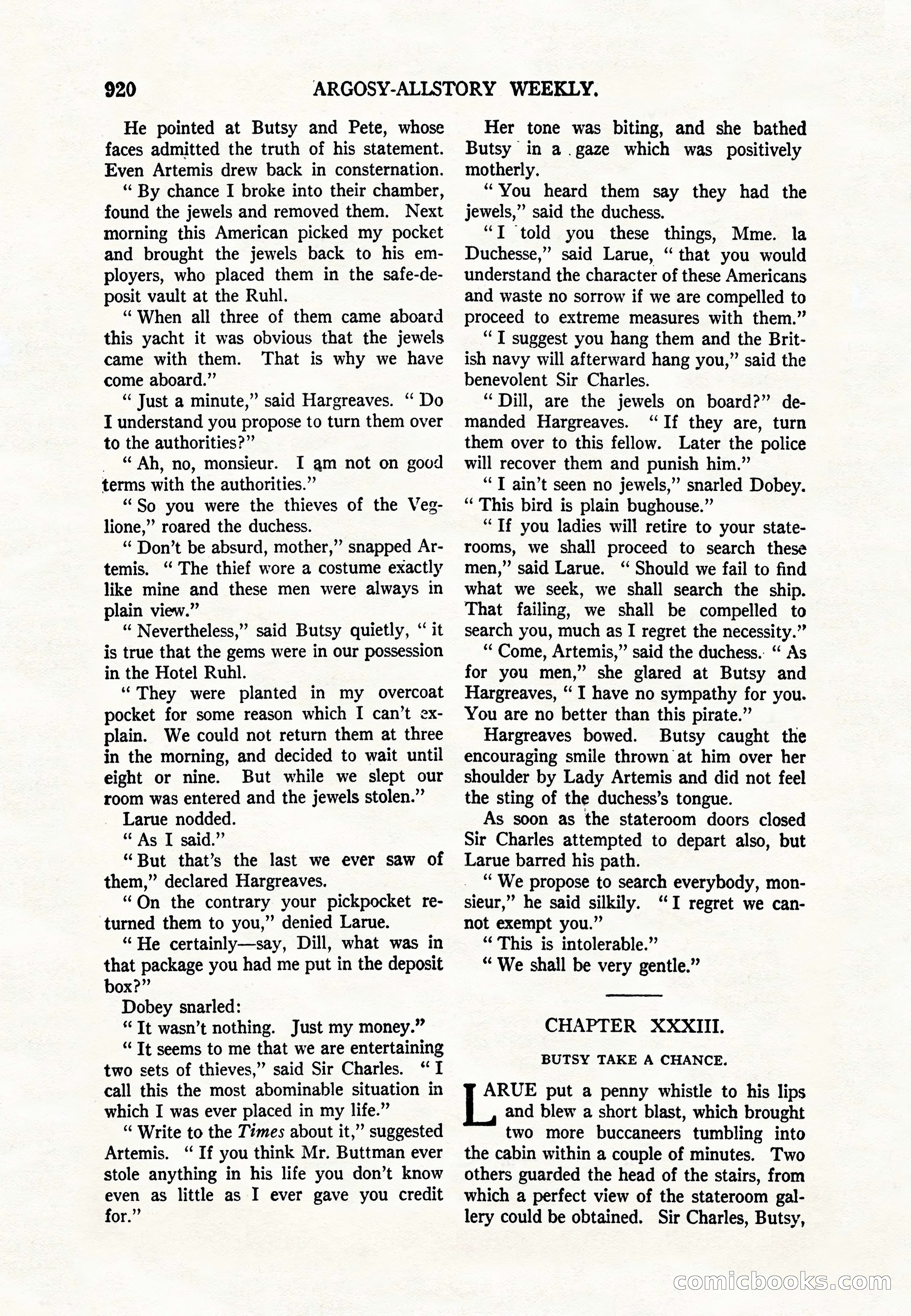 Argosy All-Story Weekly — page 122 of 164