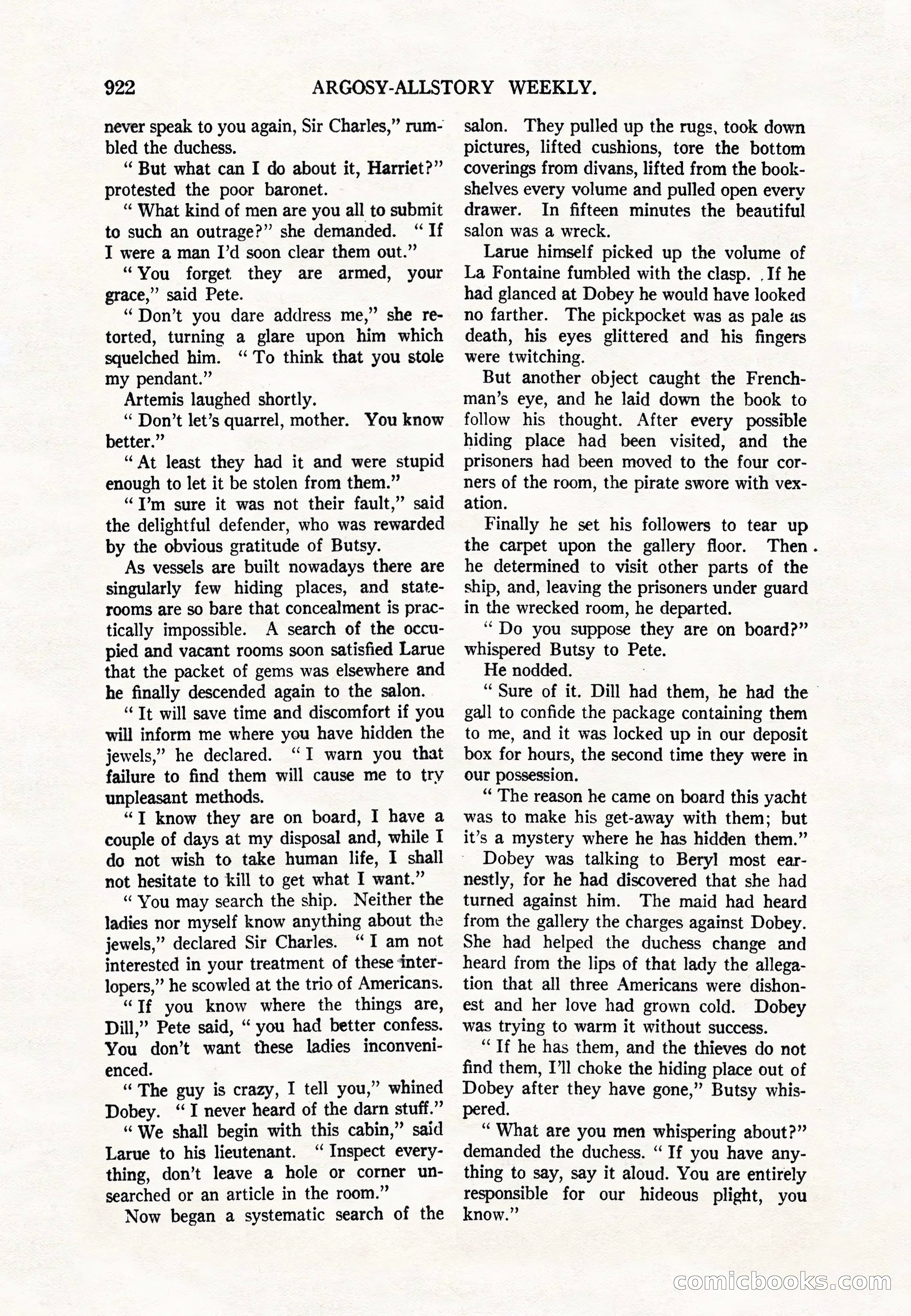 Argosy All-Story Weekly — page 124 of 164