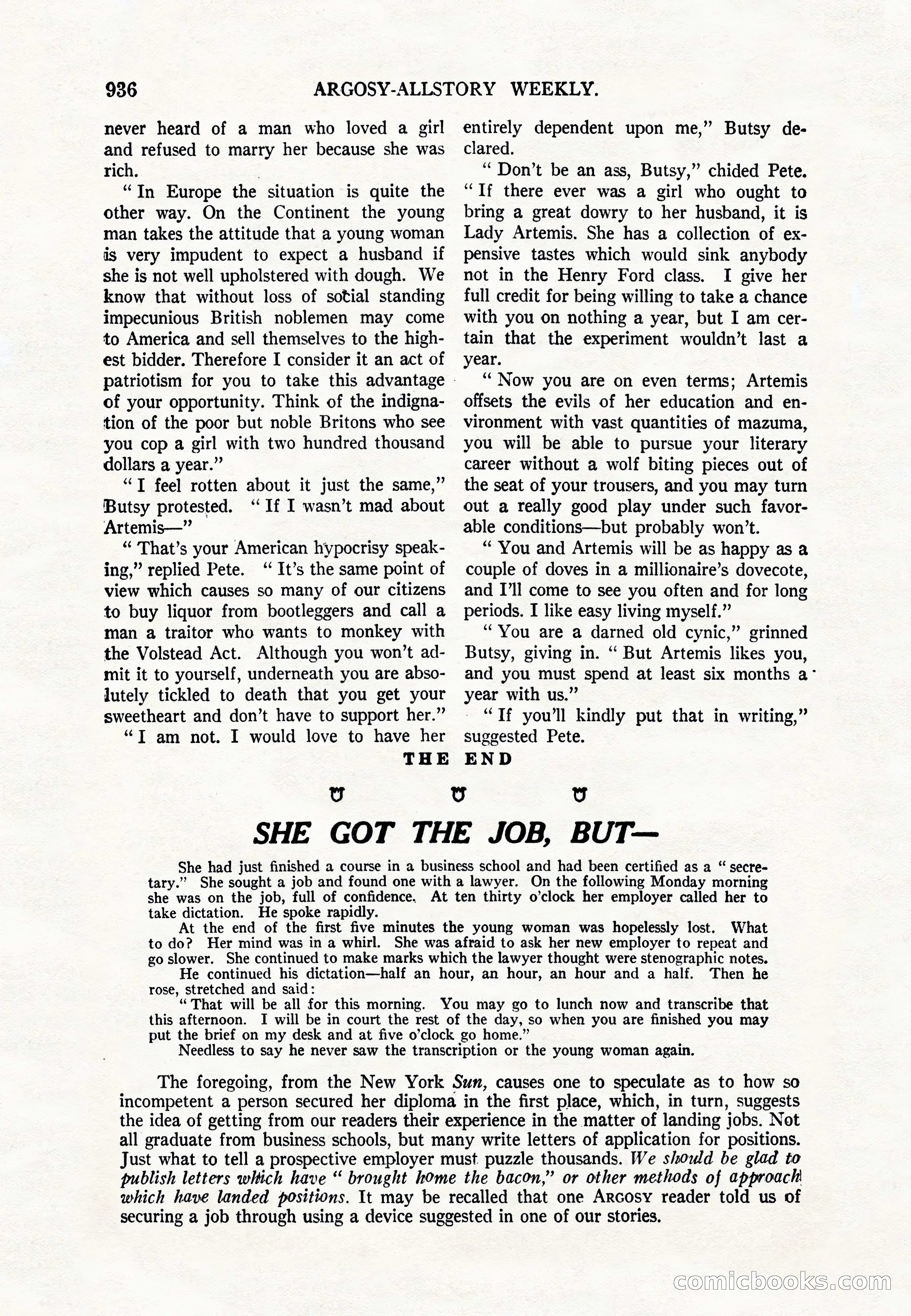 Argosy All-Story Weekly — page 138 of 164