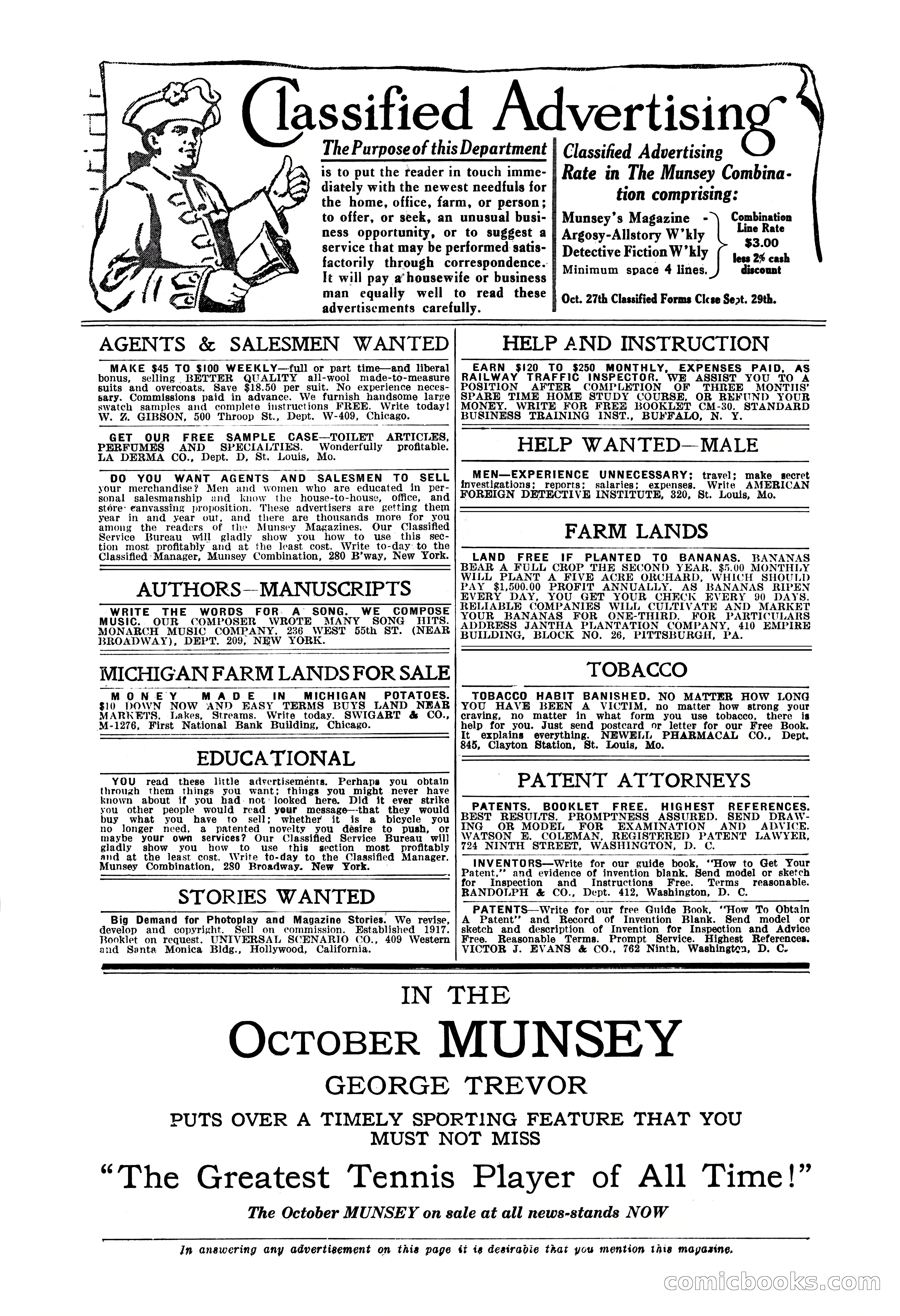 Argosy All-Story Weekly, September 22, 1928 — page 2 of 148