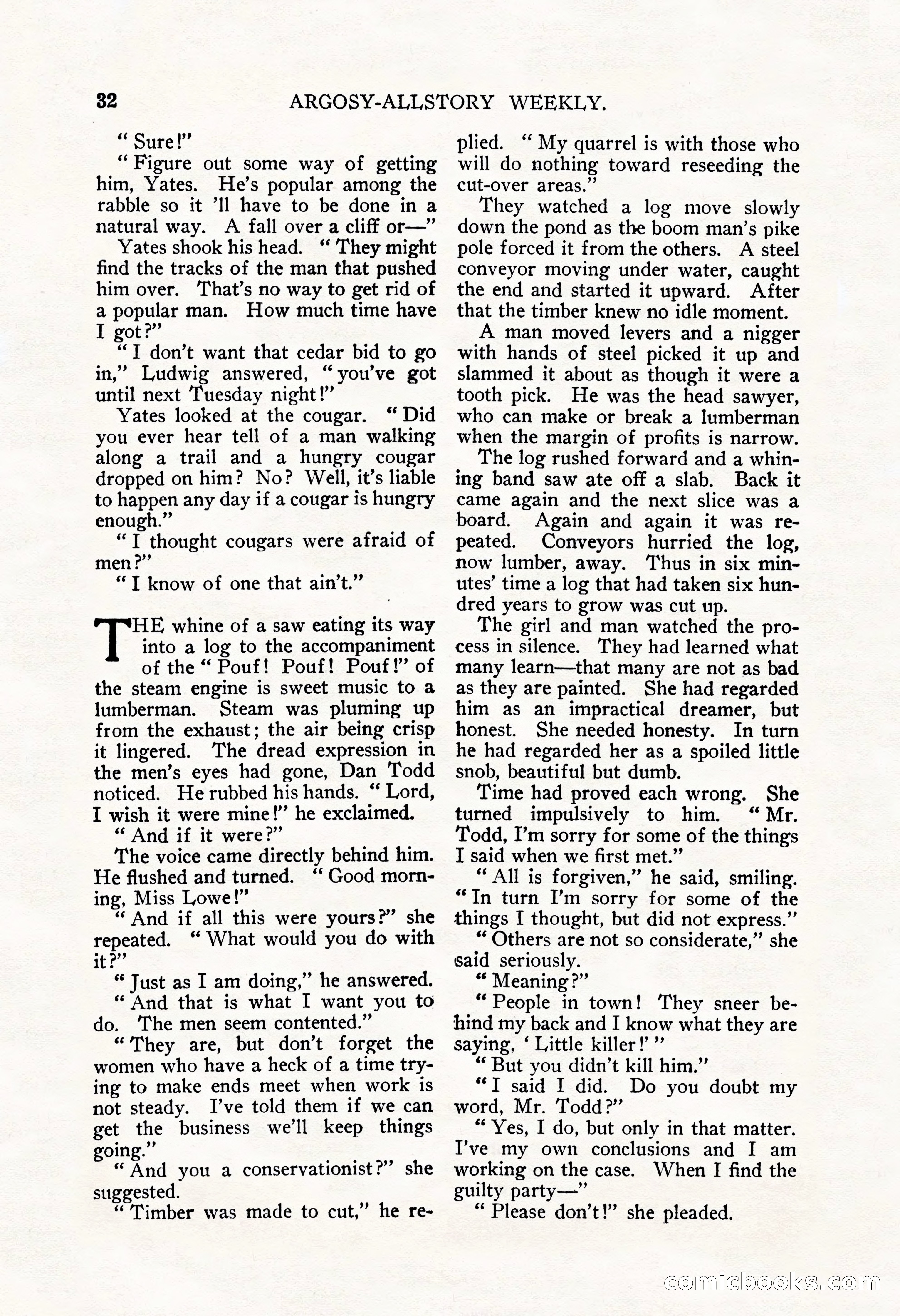 Argosy All-Story Weekly, September 22, 1928 — page 36 of 148