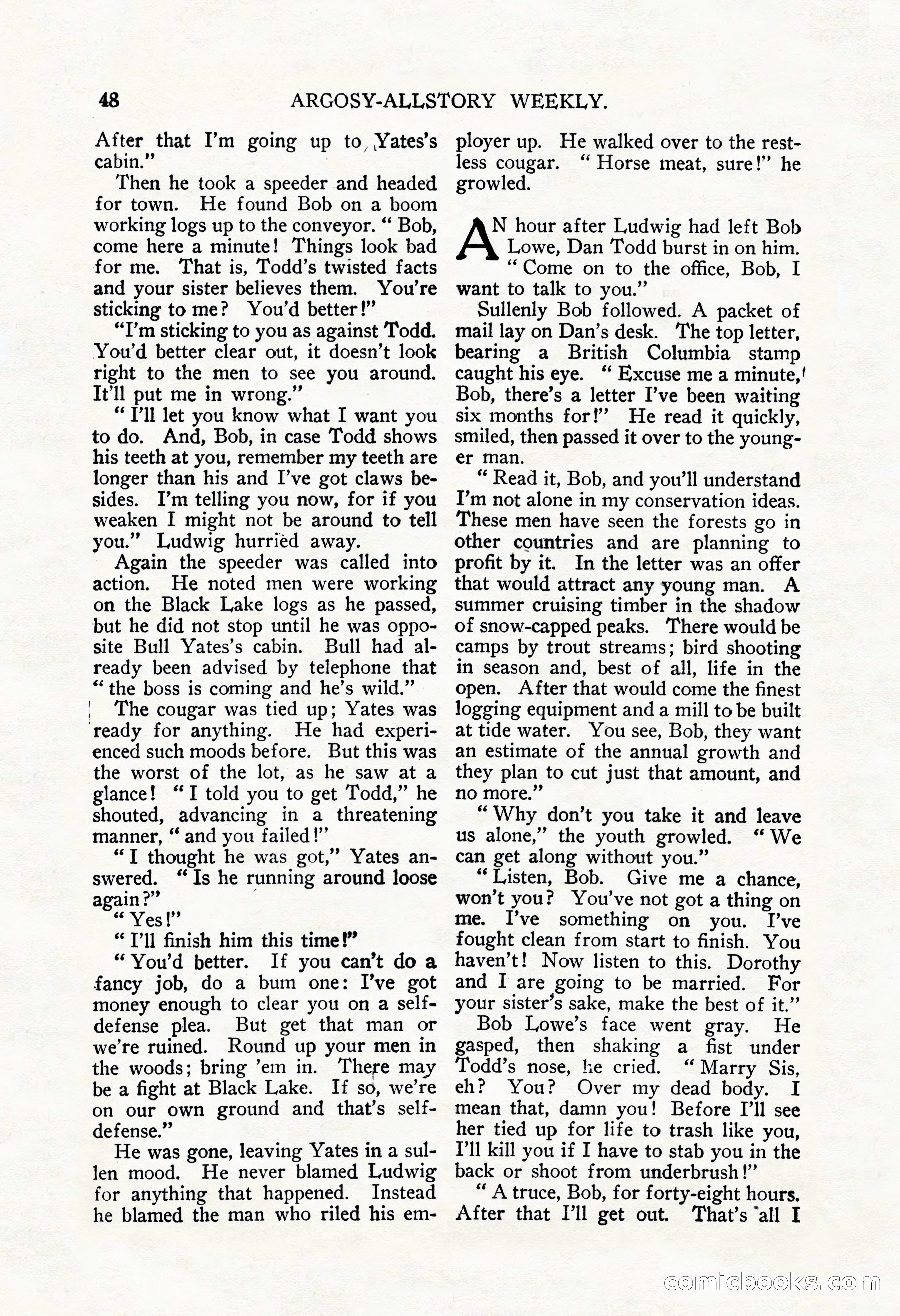 Argosy All-Story Weekly, September 22, 1928 — page 52 of 148