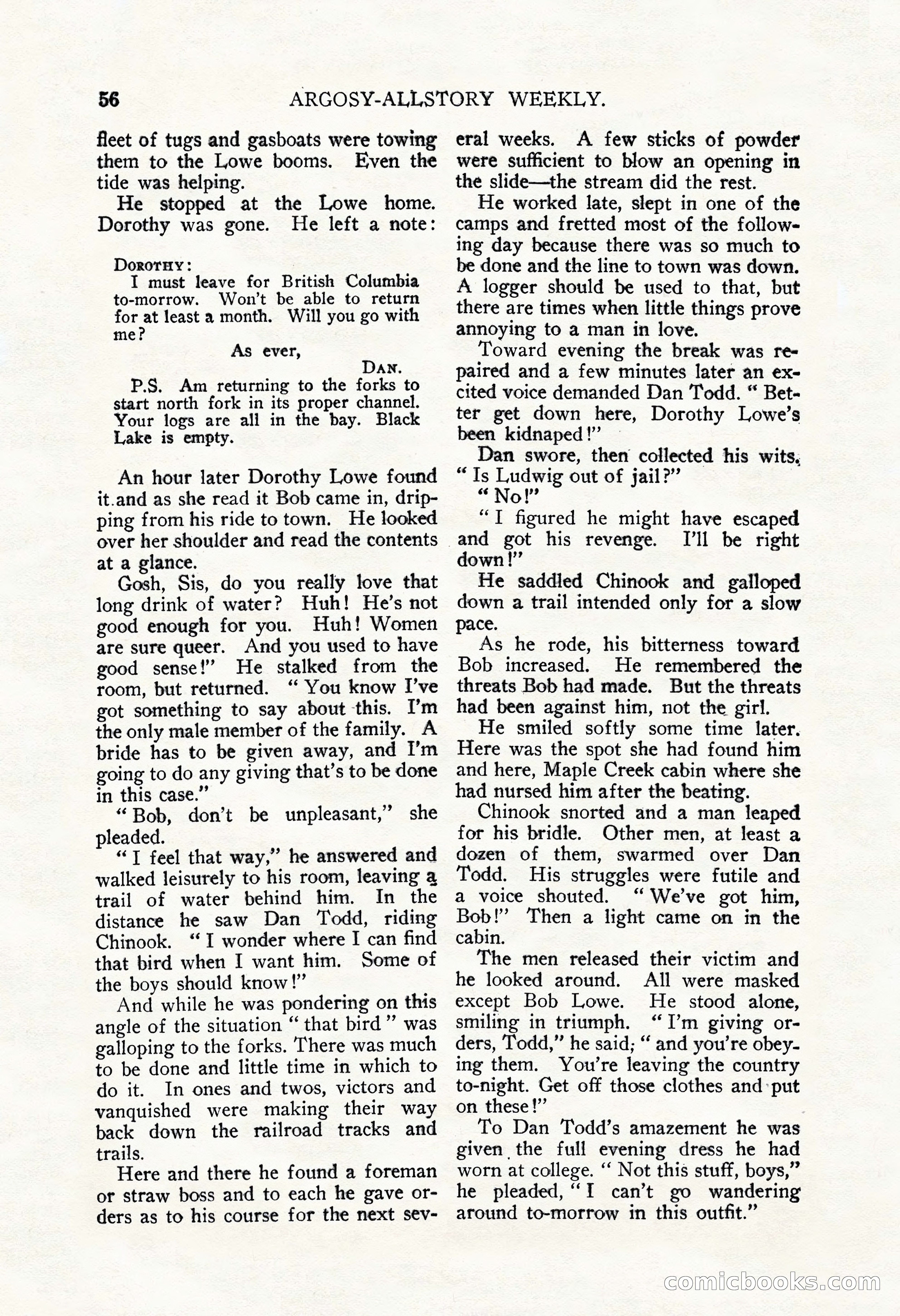 Argosy All-Story Weekly, September 22, 1928 — page 60 of 148