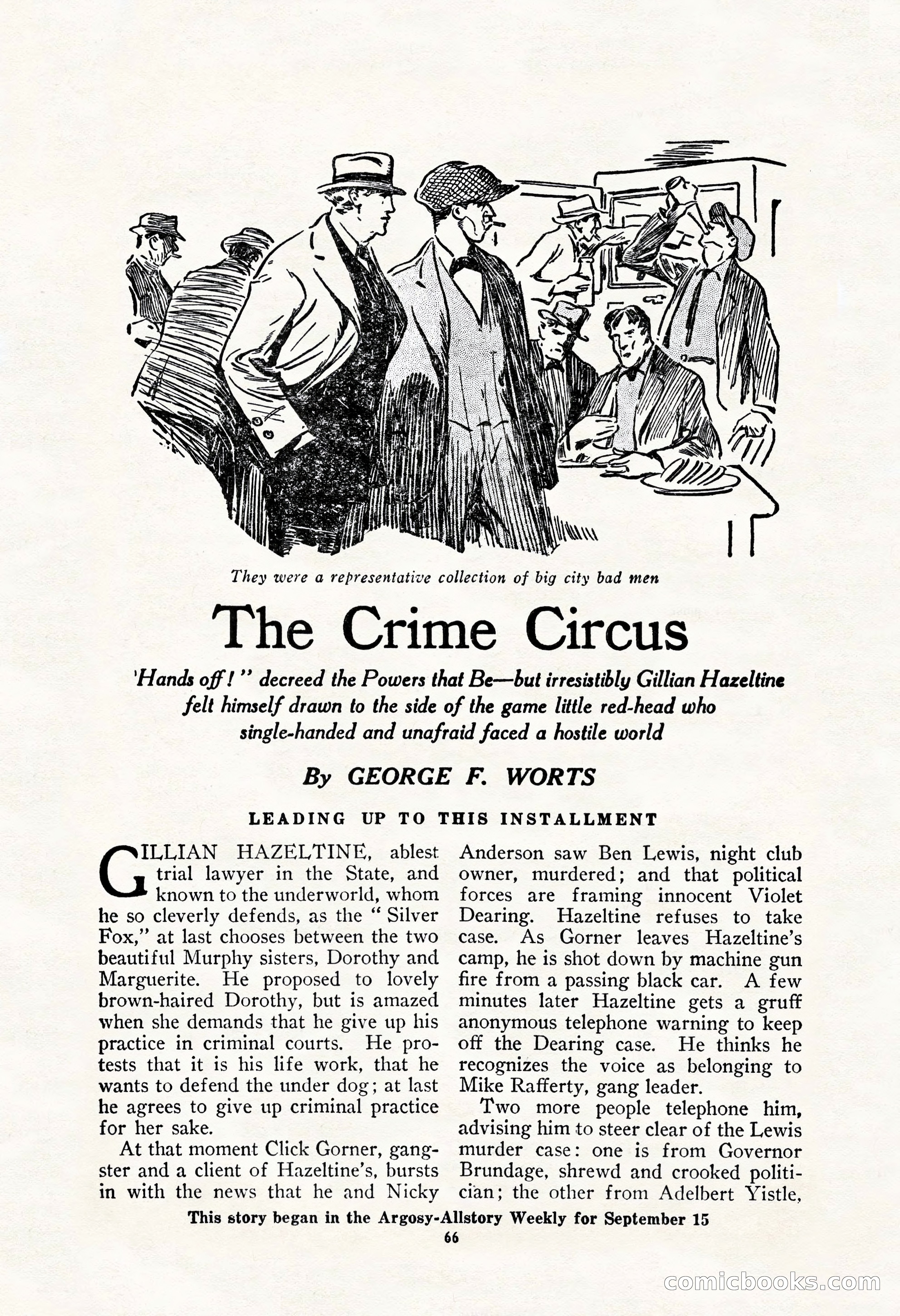 Argosy All-Story Weekly, September 22, 1928 — page 70 of 148