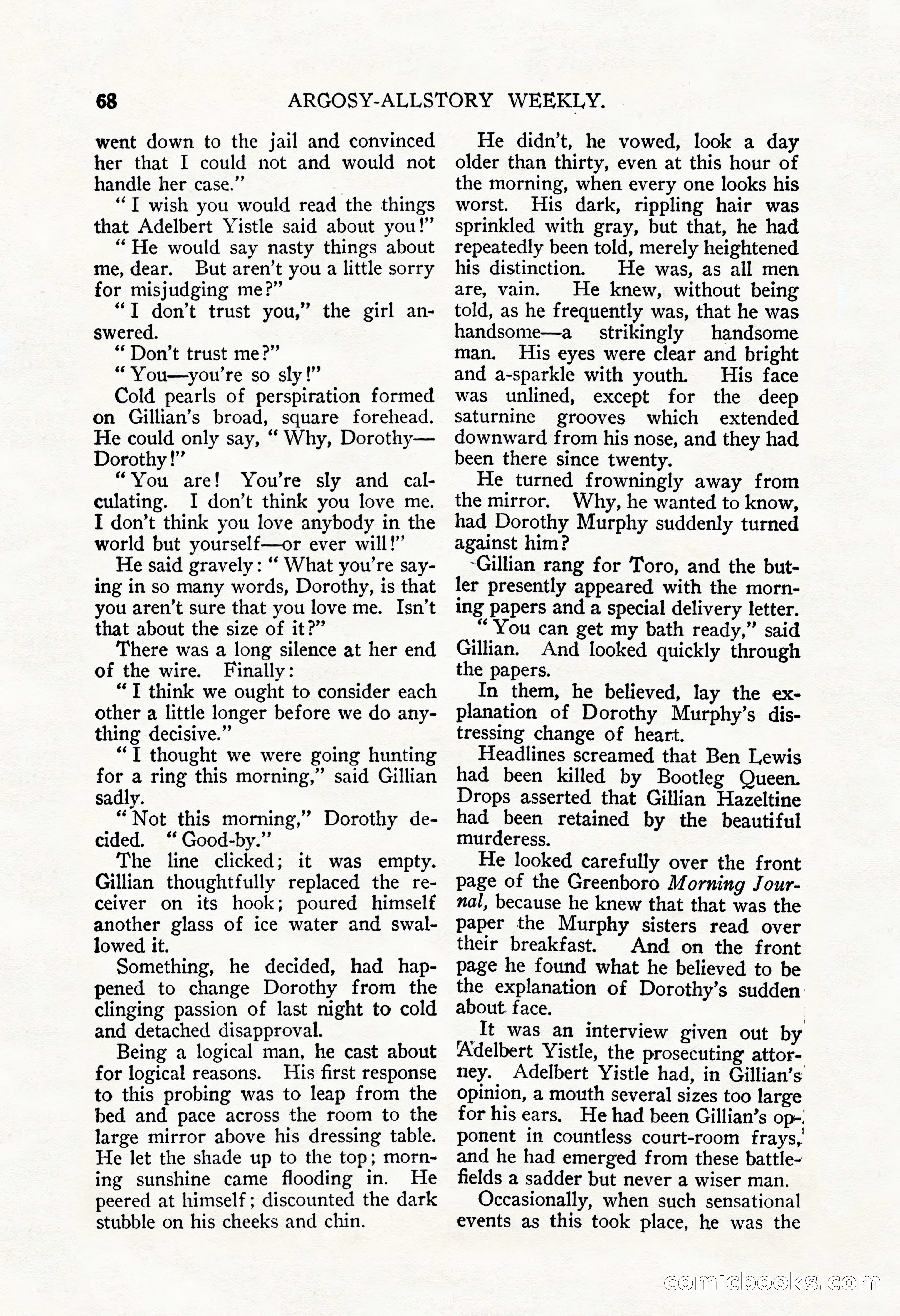 Argosy All-Story Weekly, September 22, 1928 — page 72 of 148