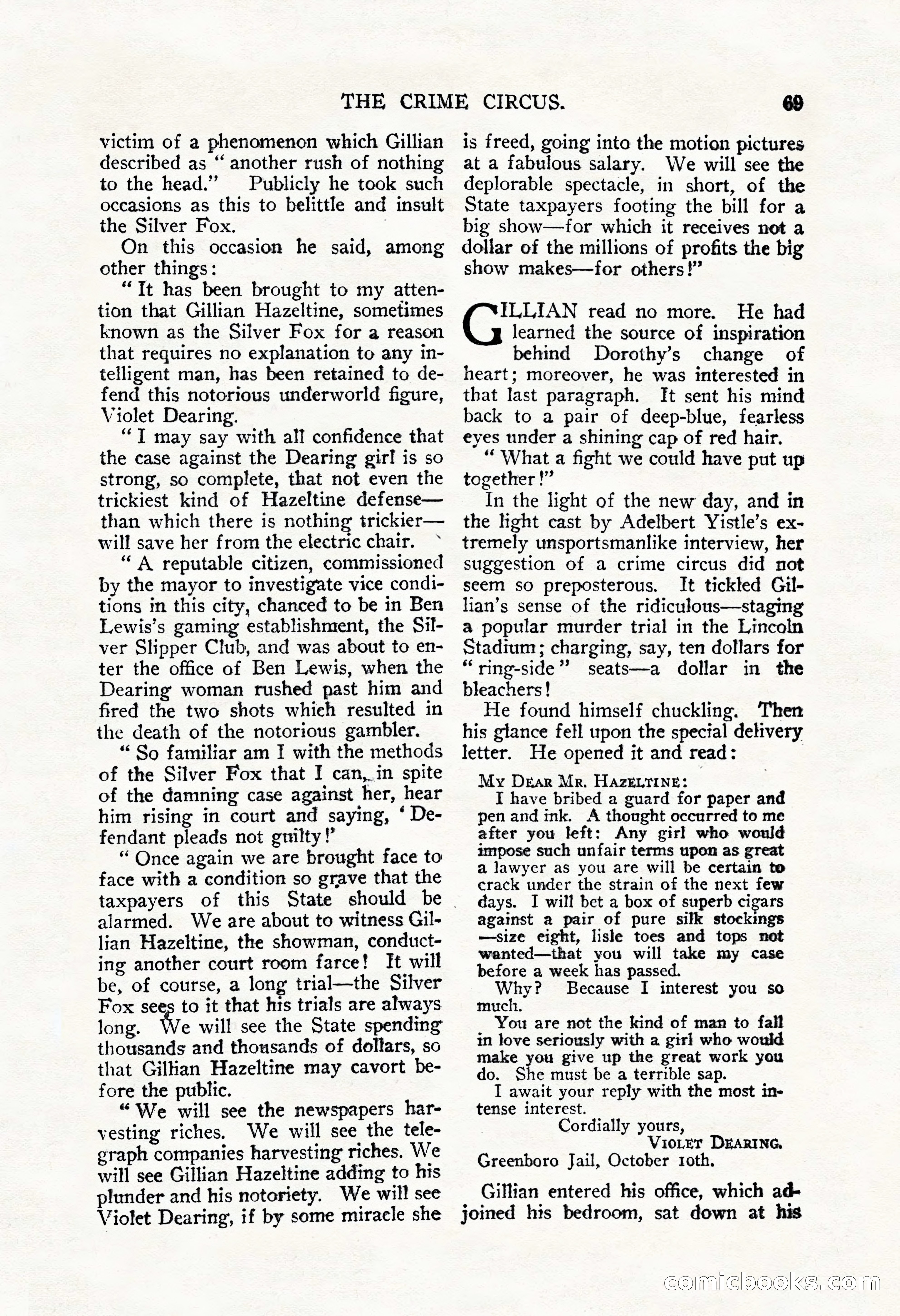 Argosy All-Story Weekly, September 22, 1928 — page 73 of 148