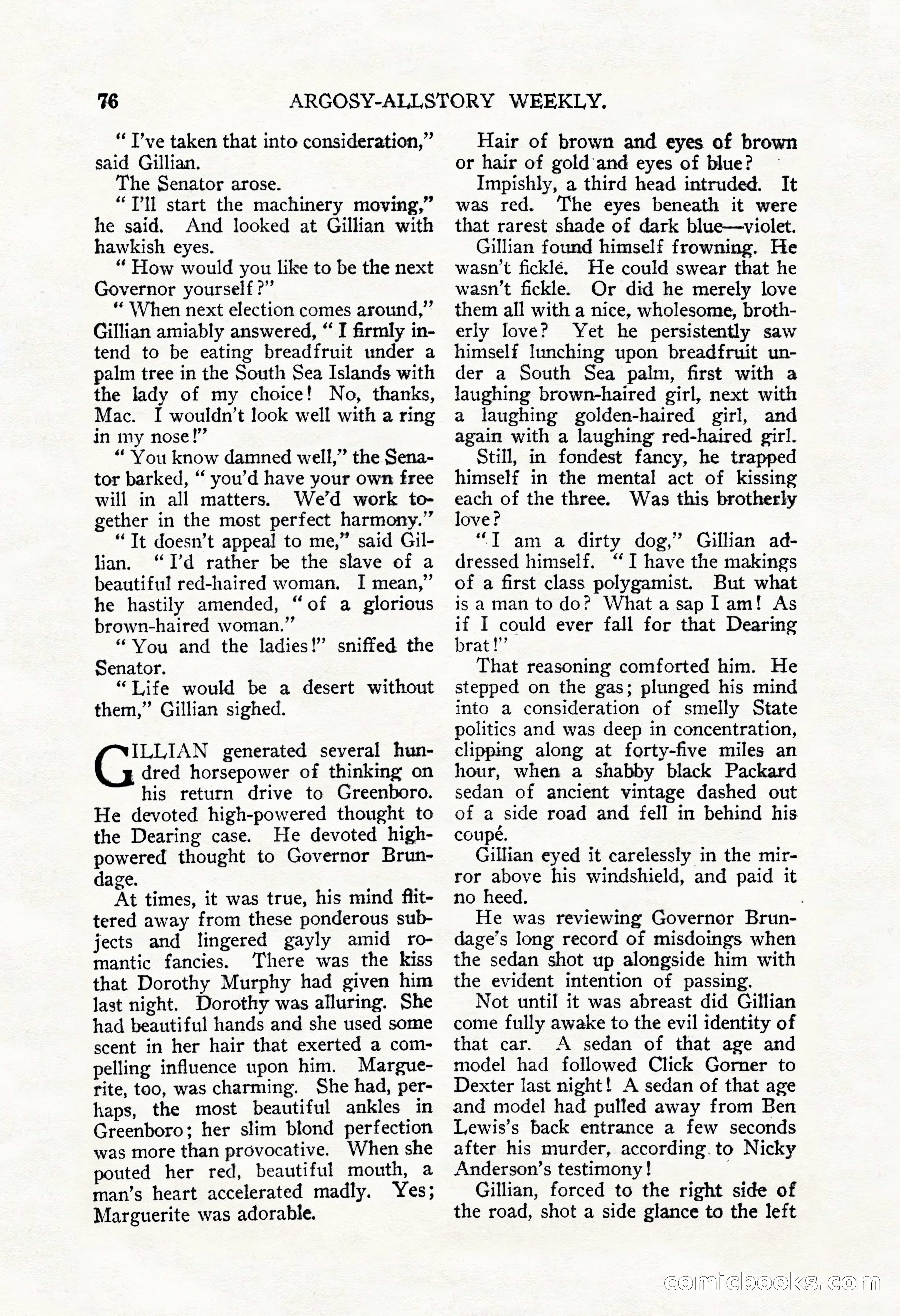 Argosy All-Story Weekly, September 22, 1928 — page 80 of 148