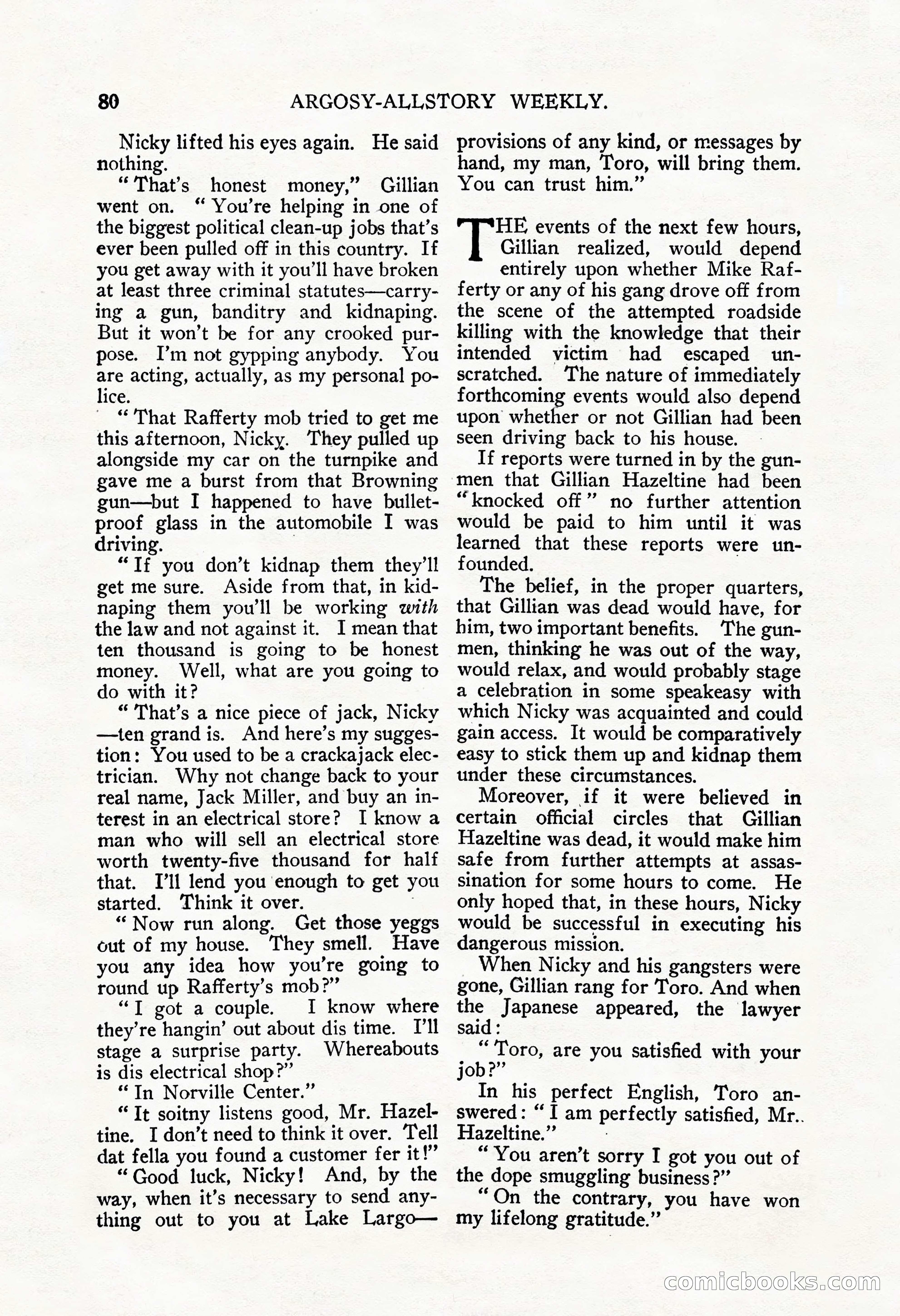 Argosy All-Story Weekly, September 22, 1928 — page 84 of 148