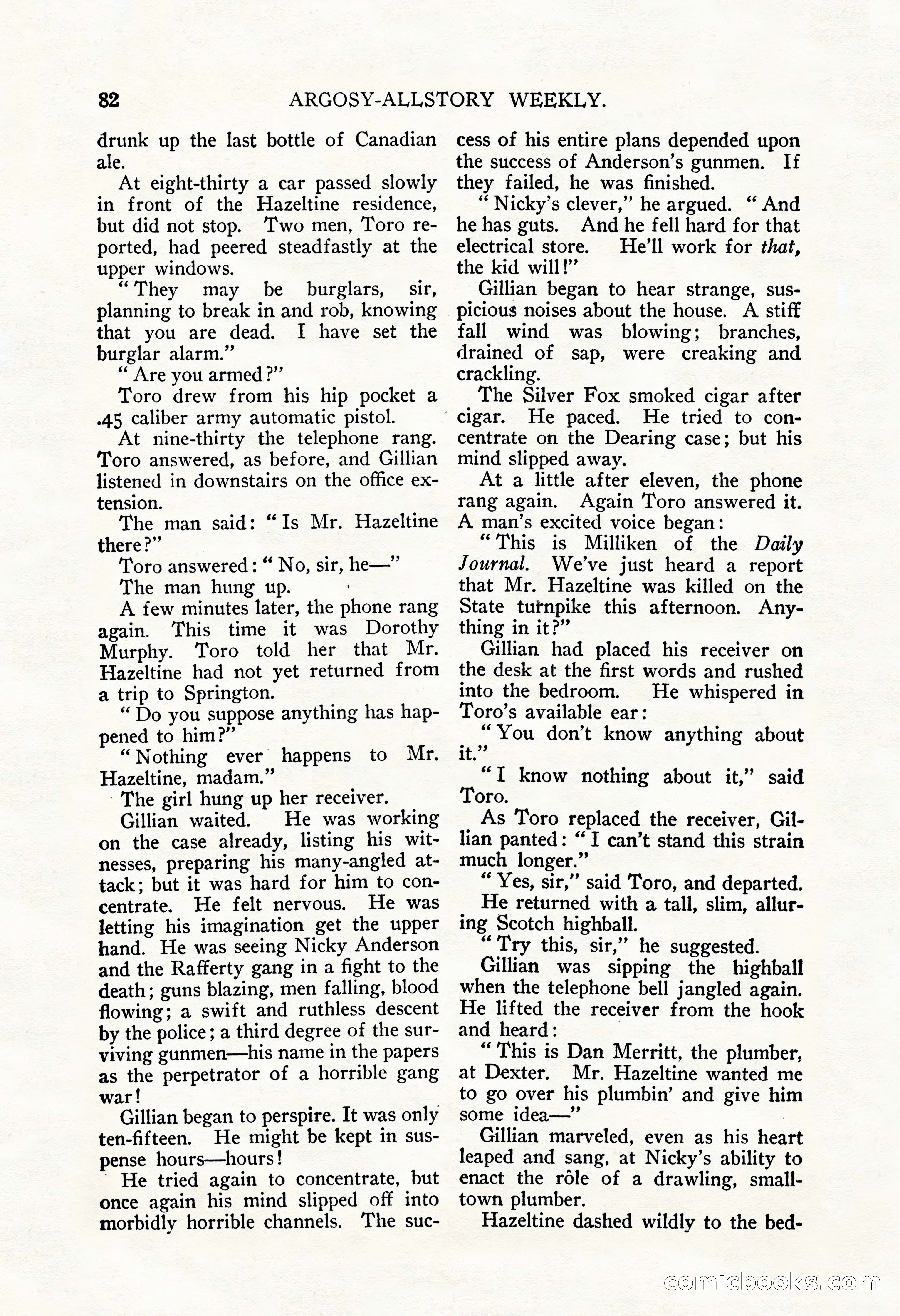 Argosy All-Story Weekly, September 22, 1928 — page 86 of 148