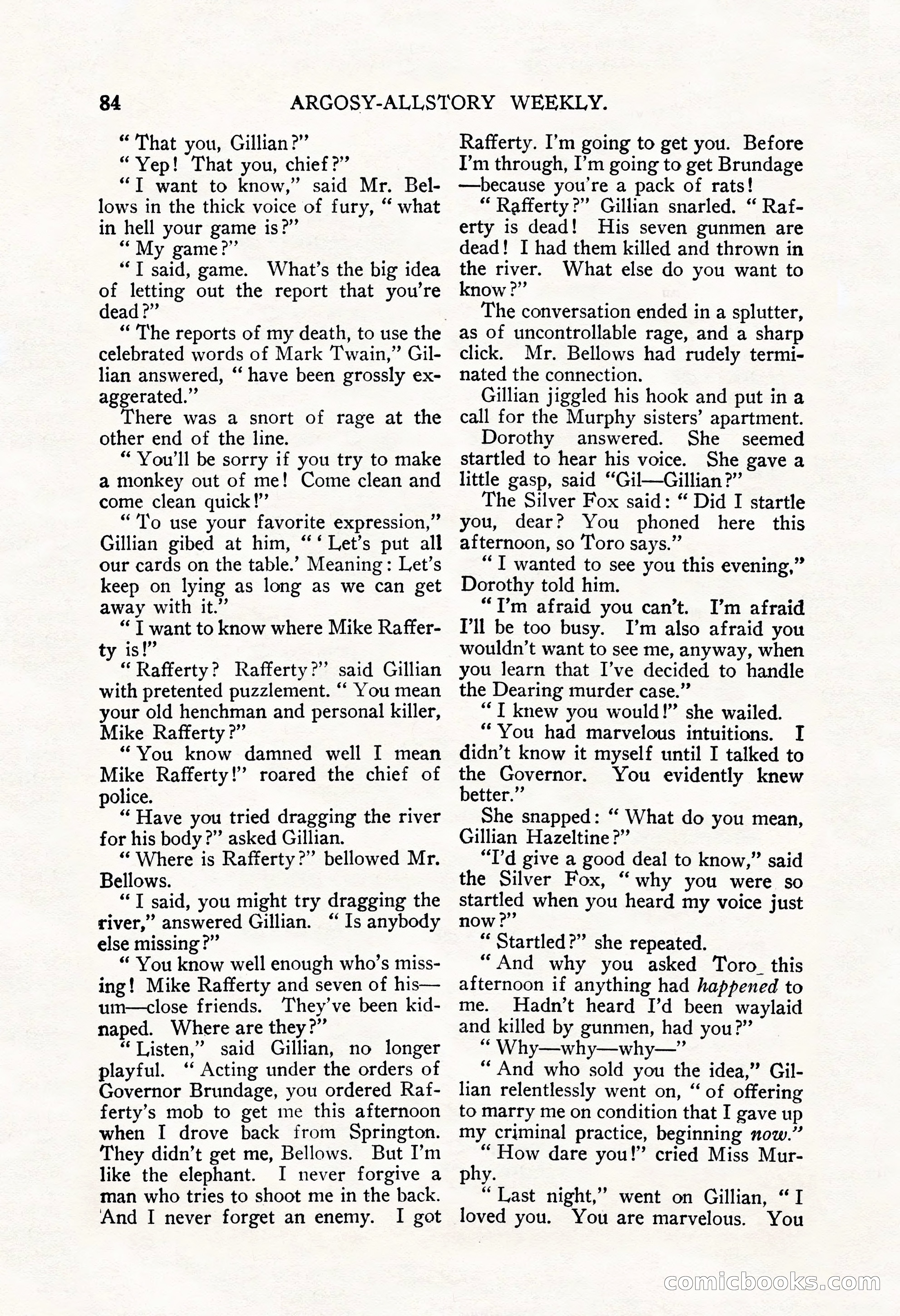 Argosy All-Story Weekly, September 22, 1928 — page 88 of 148