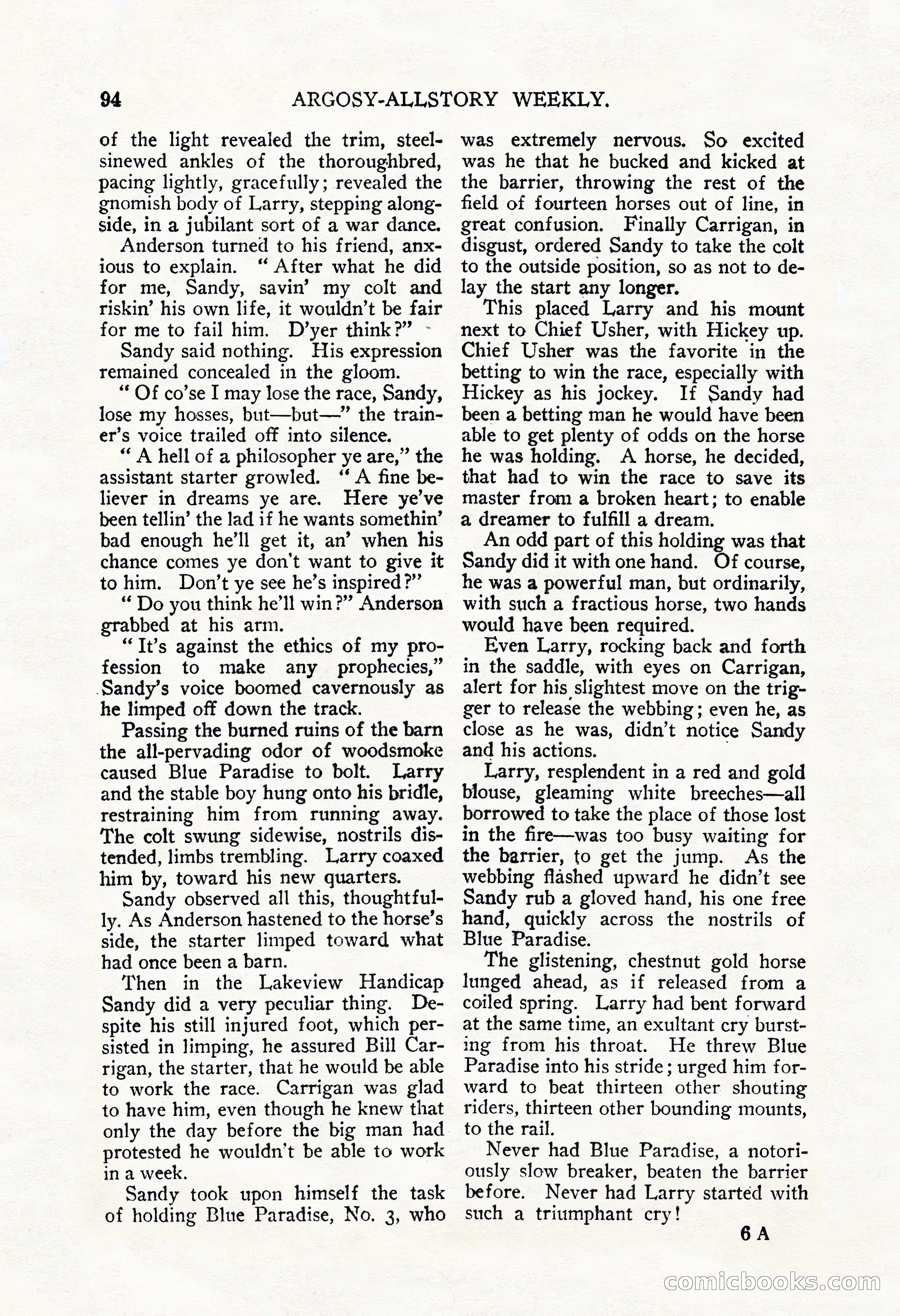 Argosy All-Story Weekly, September 22, 1928 — page 98 of 148