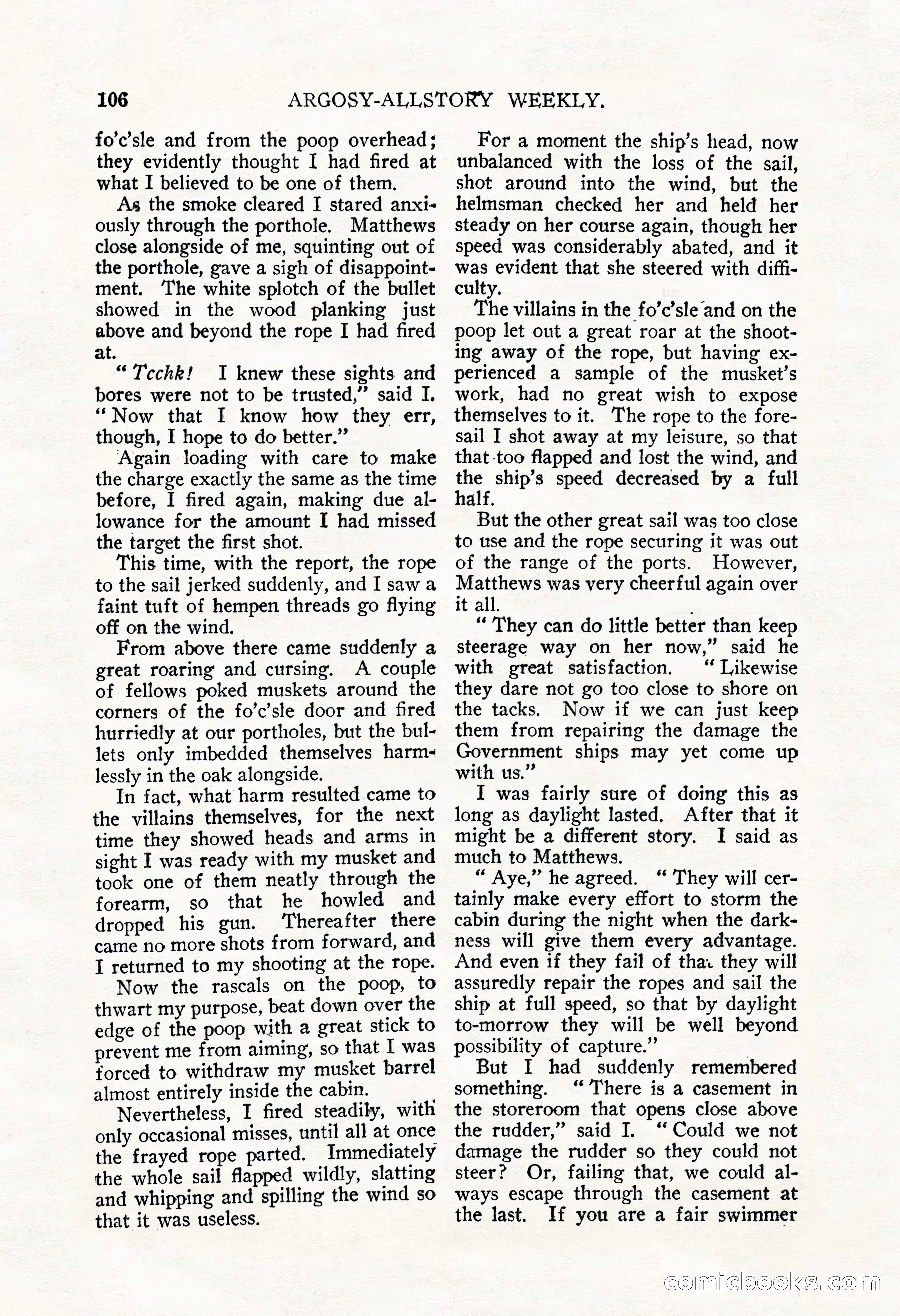 Argosy All-Story Weekly, September 22, 1928 — page 110 of 148