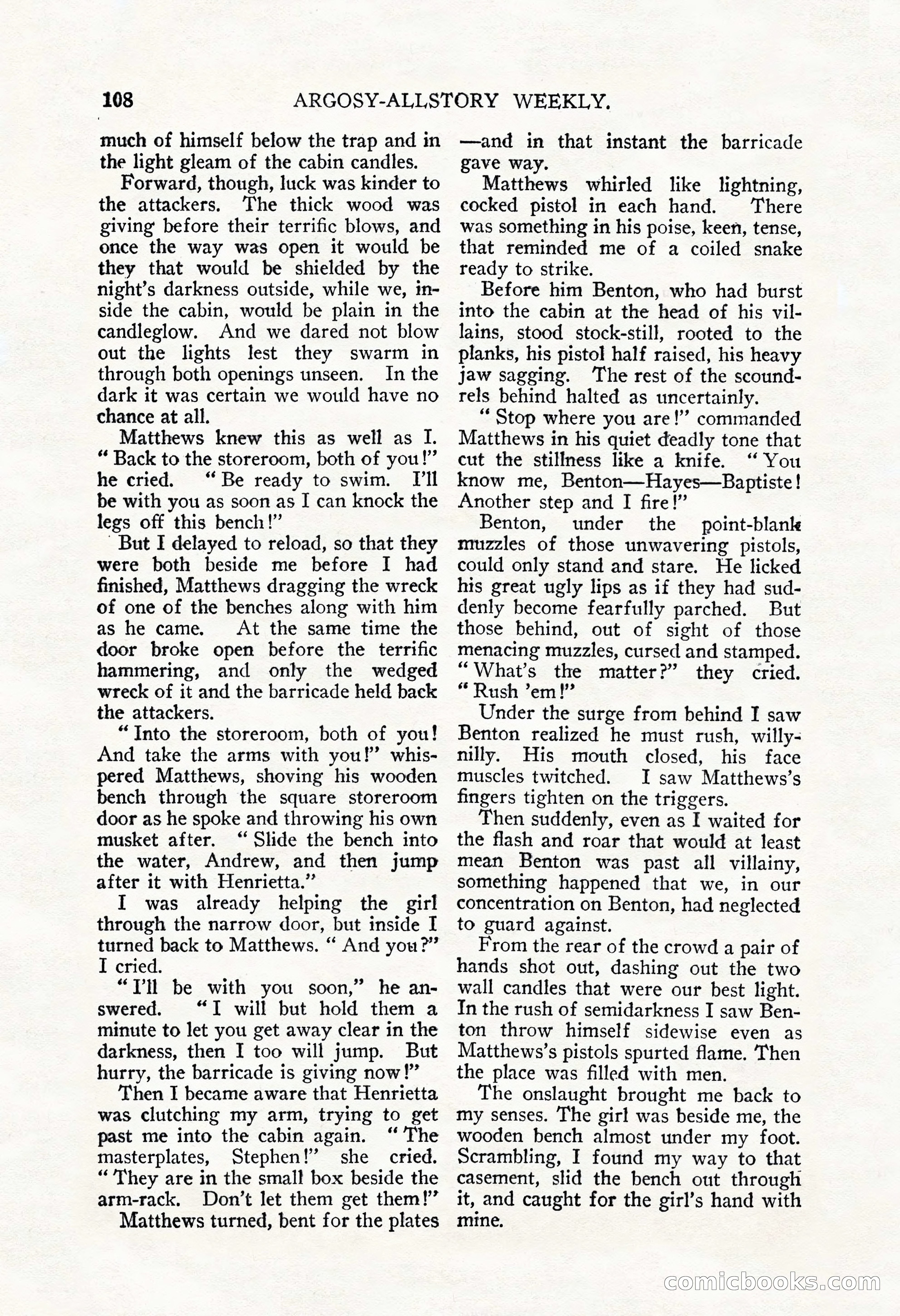 Argosy All-Story Weekly, September 22, 1928 — page 112 of 148