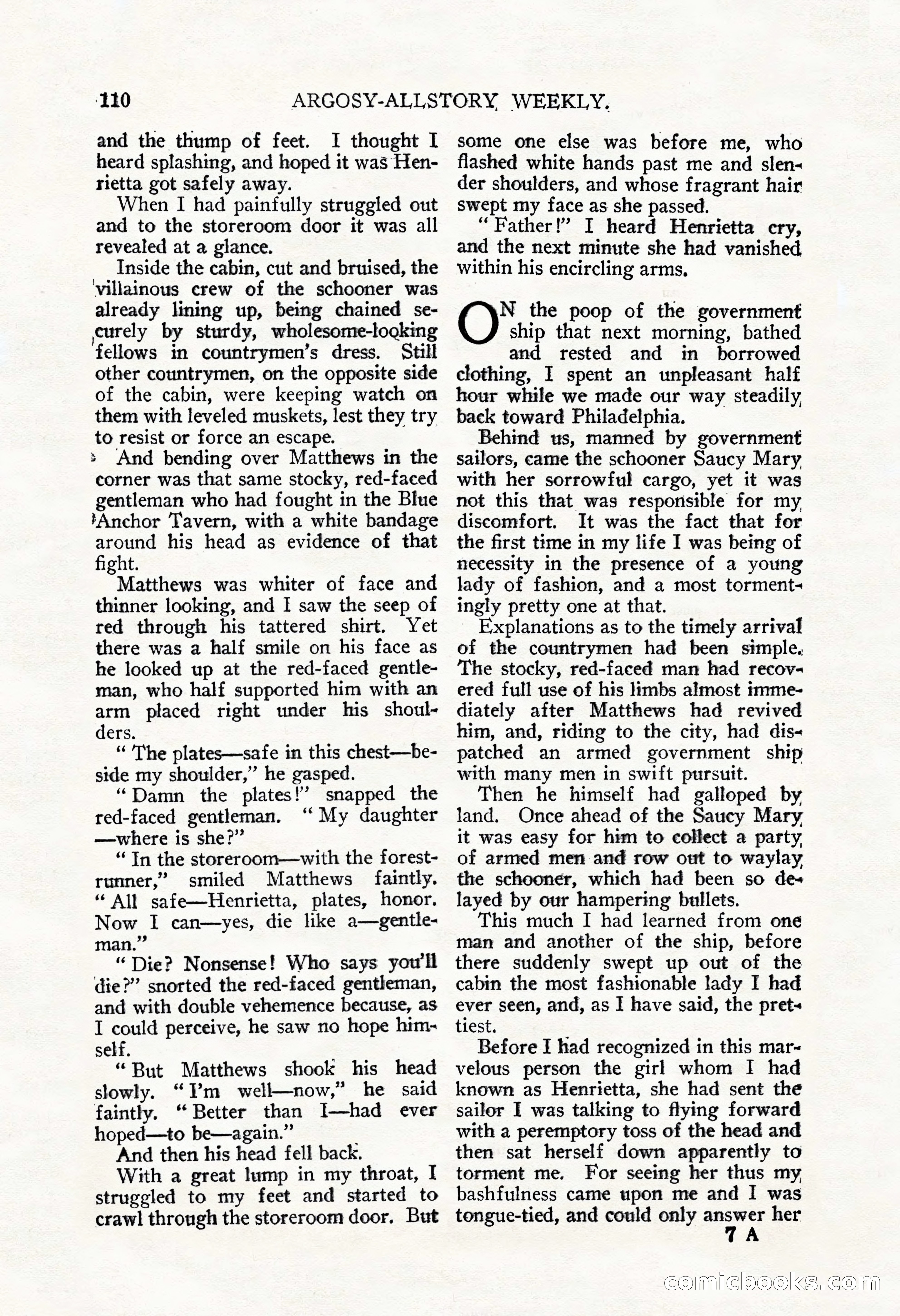 Argosy All-Story Weekly, September 22, 1928 — page 114 of 148