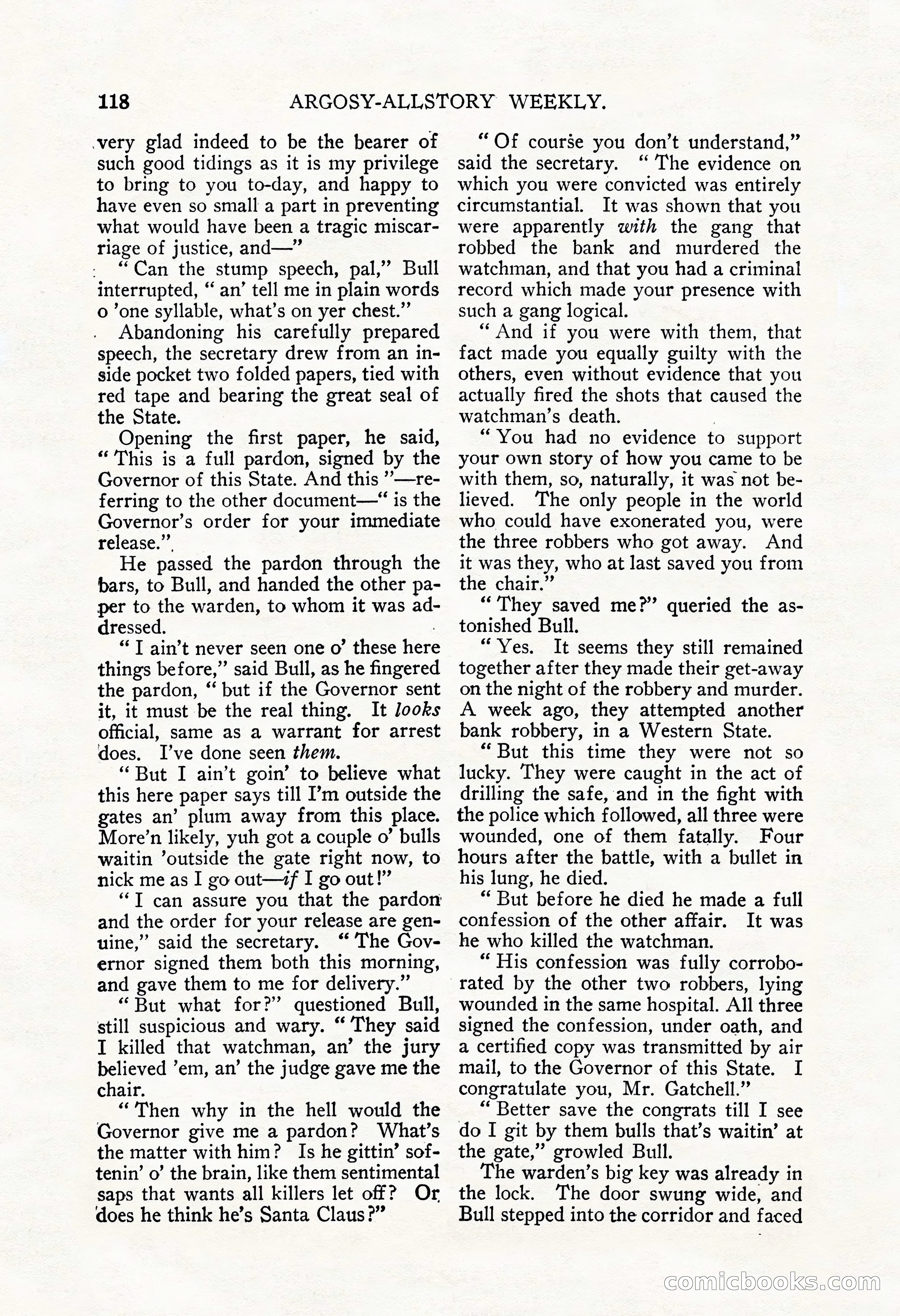 Argosy All-Story Weekly, September 22, 1928 — page 122 of 148