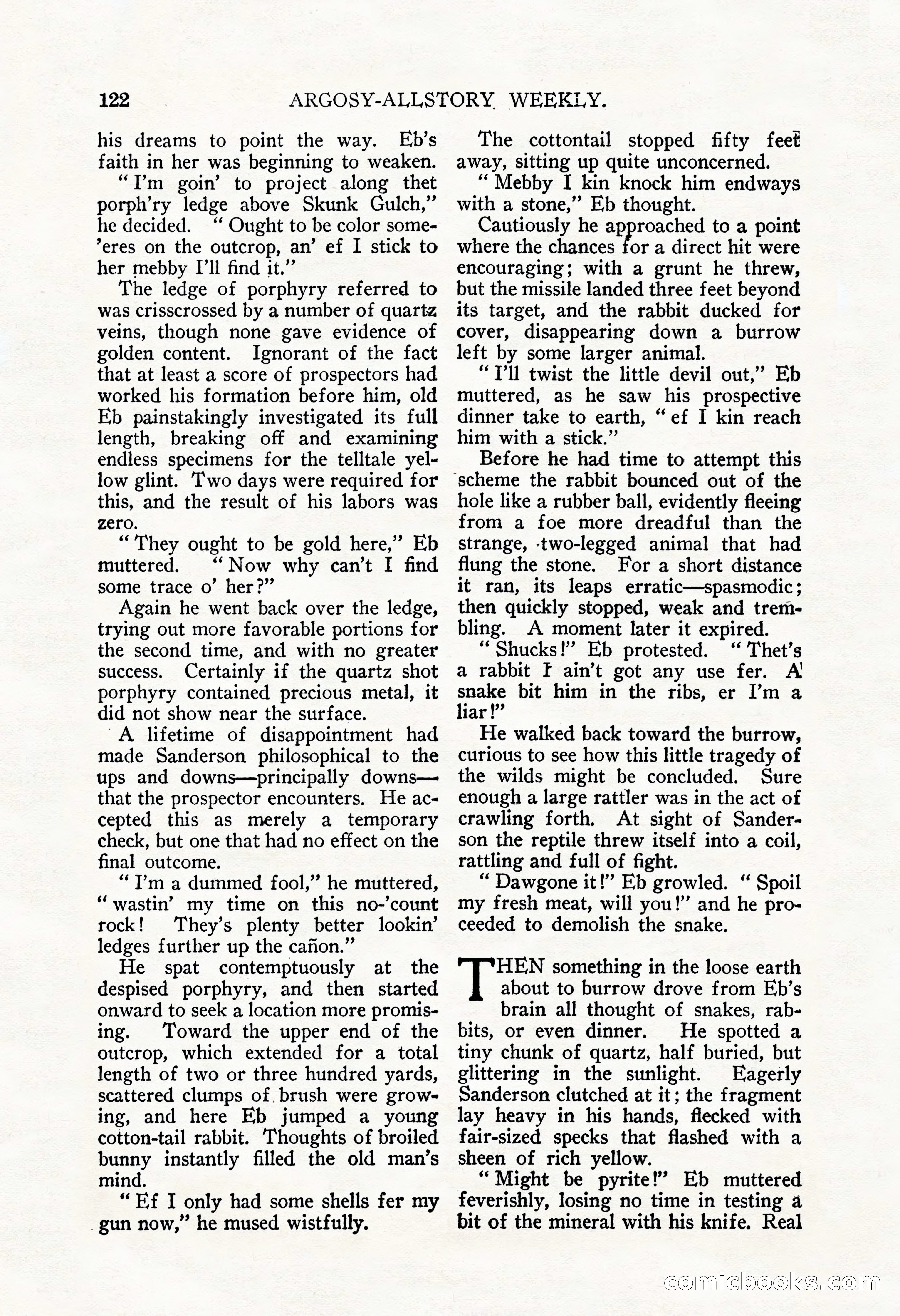 Argosy All-Story Weekly, September 22, 1928 — page 126 of 148
