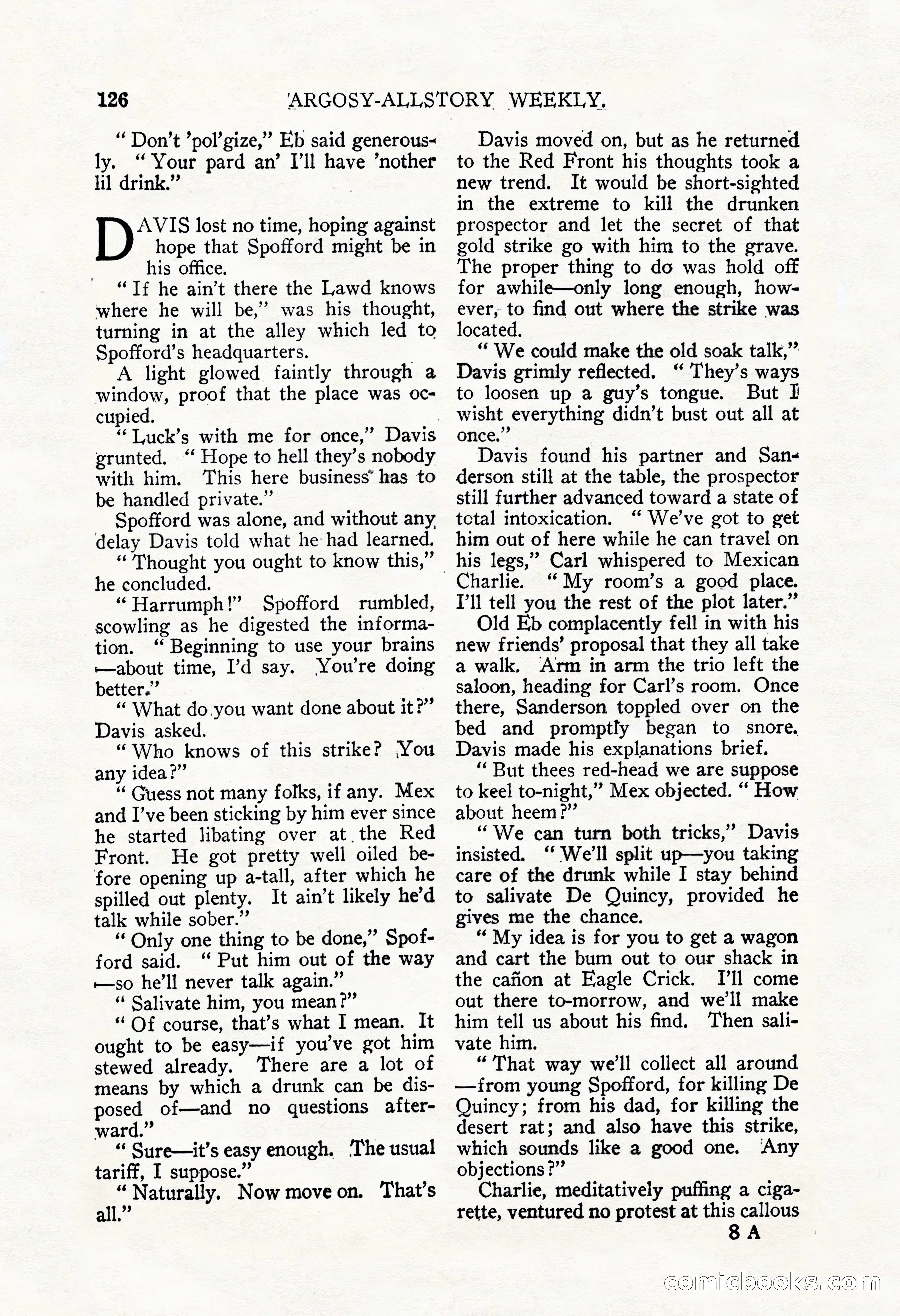 Argosy All-Story Weekly, September 22, 1928 — page 130 of 148