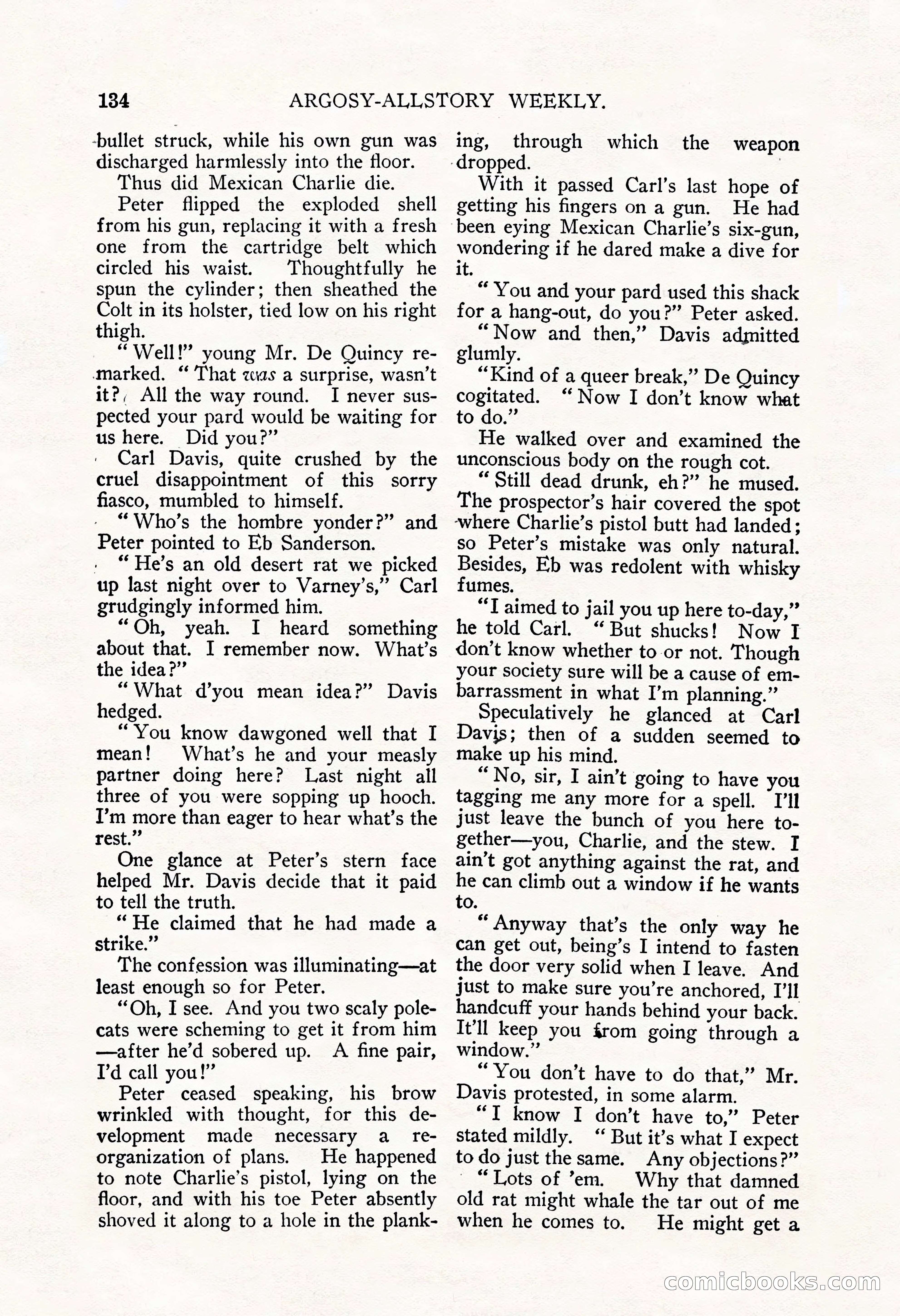 Argosy All-Story Weekly, September 22, 1928 — page 138 of 148