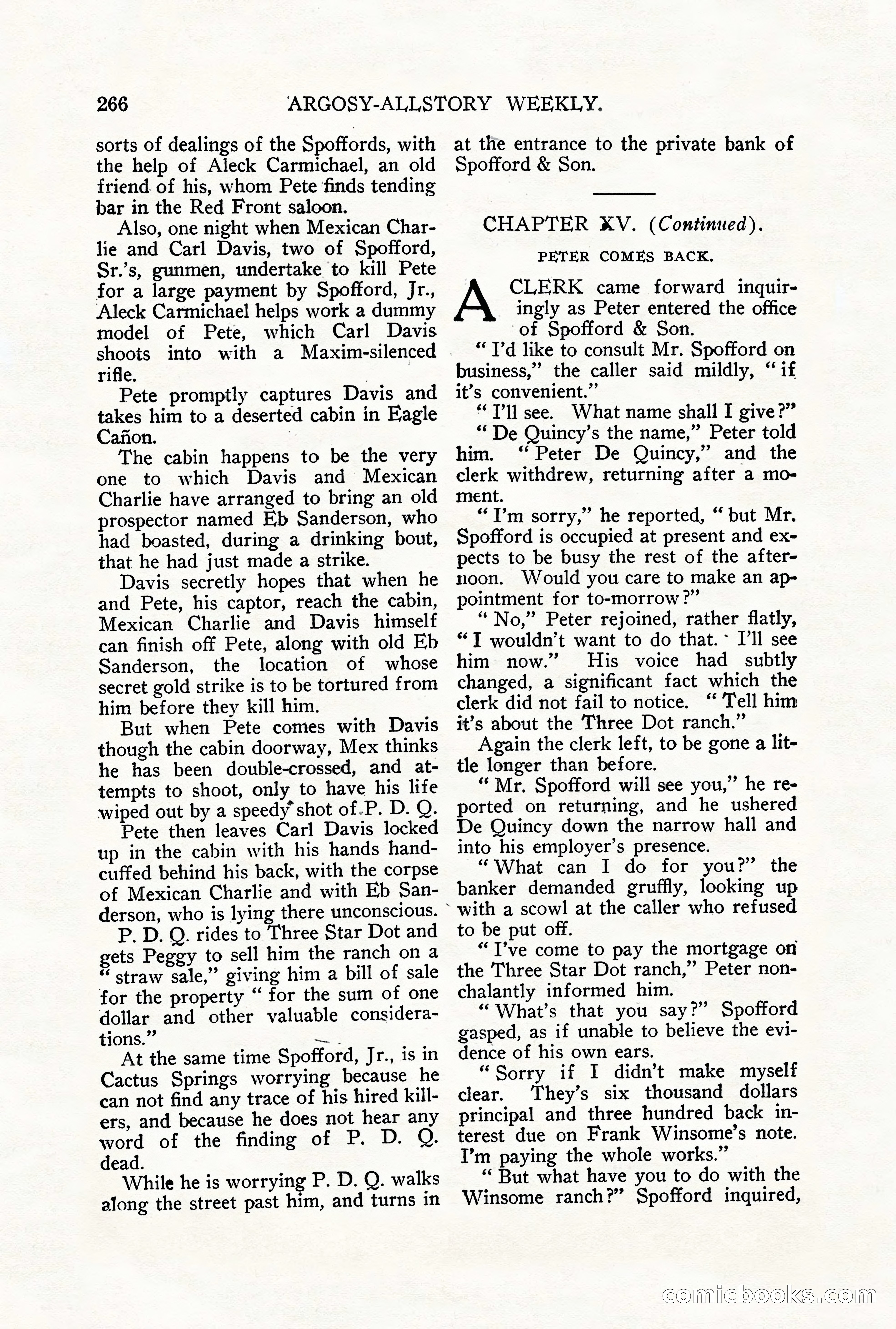 Argosy All-Story Weekly, September 29, 1928 — page 124 of 148