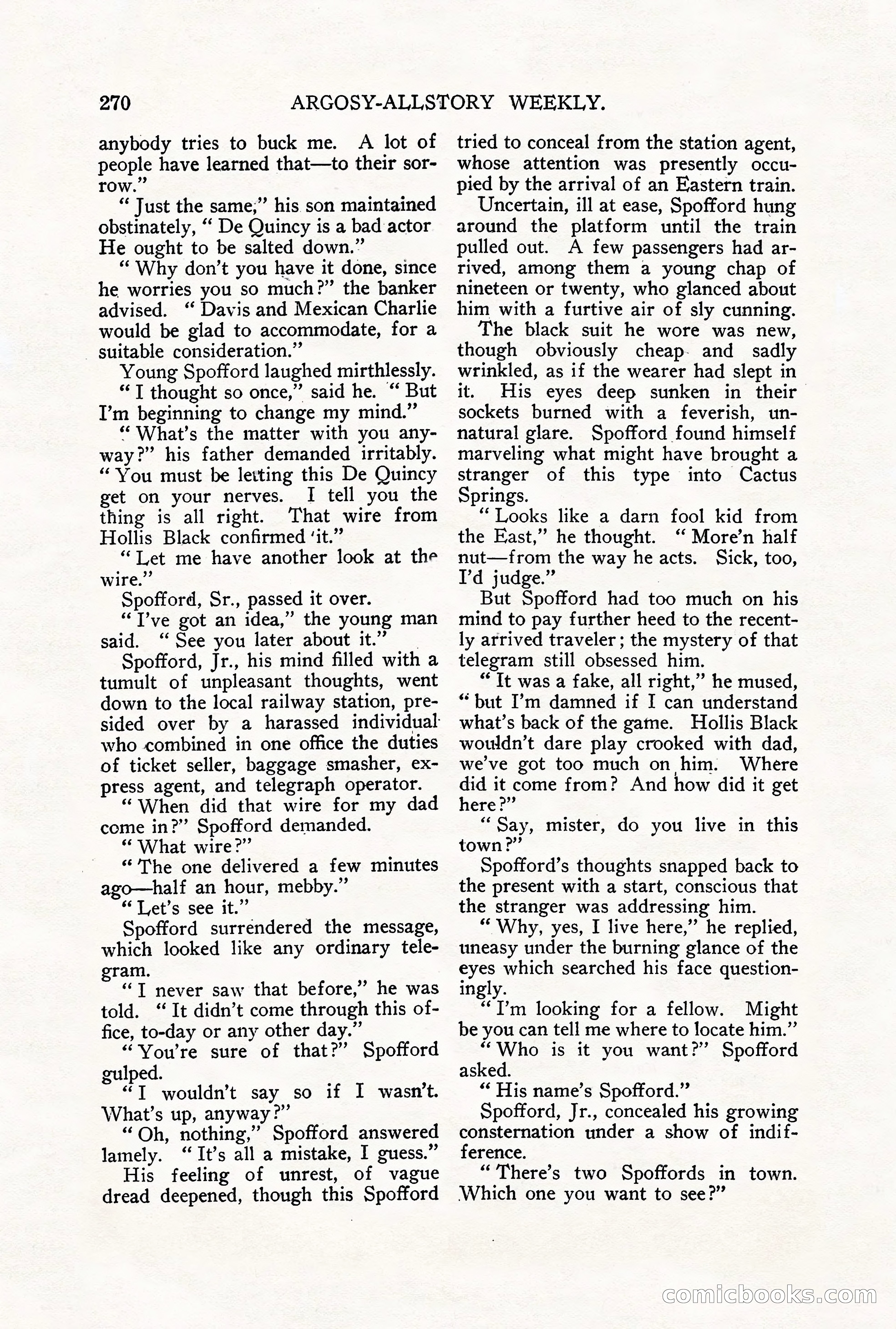 Argosy All-Story Weekly, September 29, 1928 — page 128 of 148